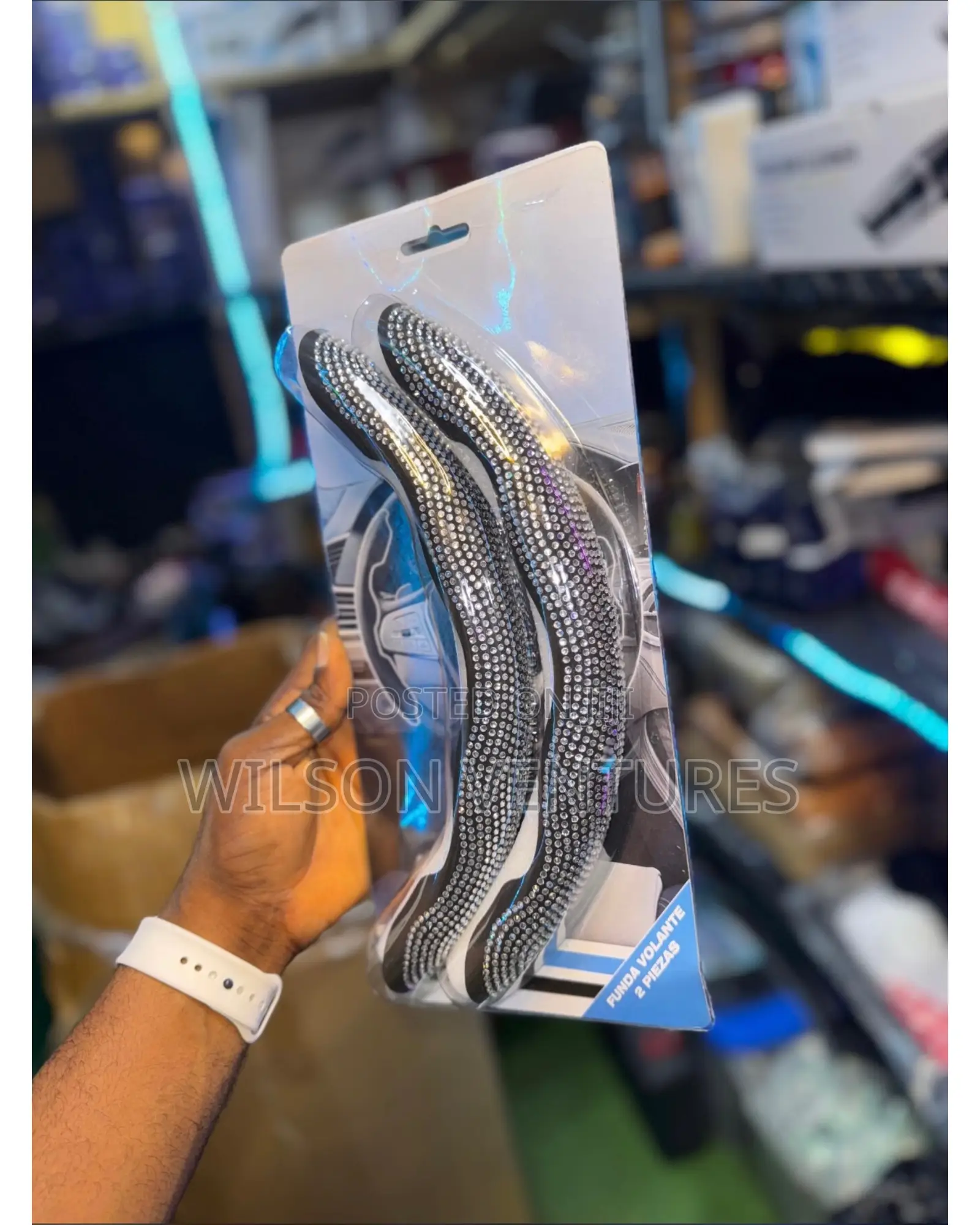 Diamond Encrusted Stone Steering Cover Grip For All Cars