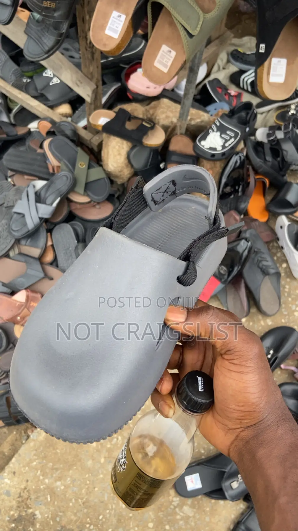Grey Nike Calm Mule Slip On