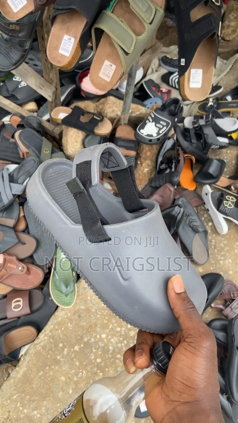 Grey Nike Calm Mule Slip On
