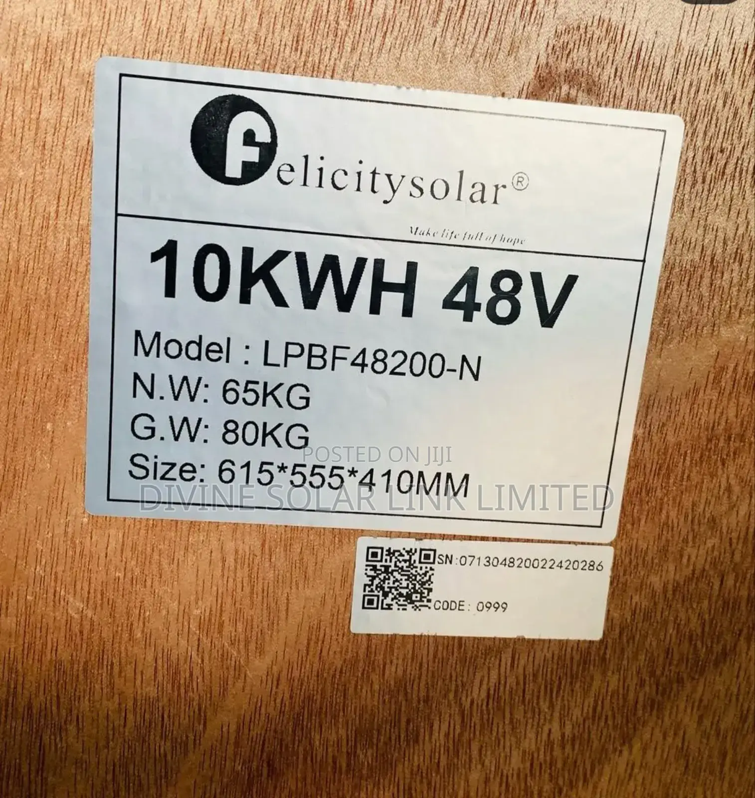 10kwh 48v Felicity Lithium Battery 5years Warranty