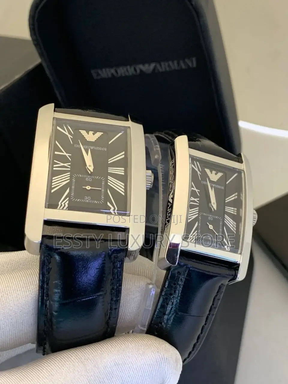 Emporio Armani Leather Strap Wristwatch