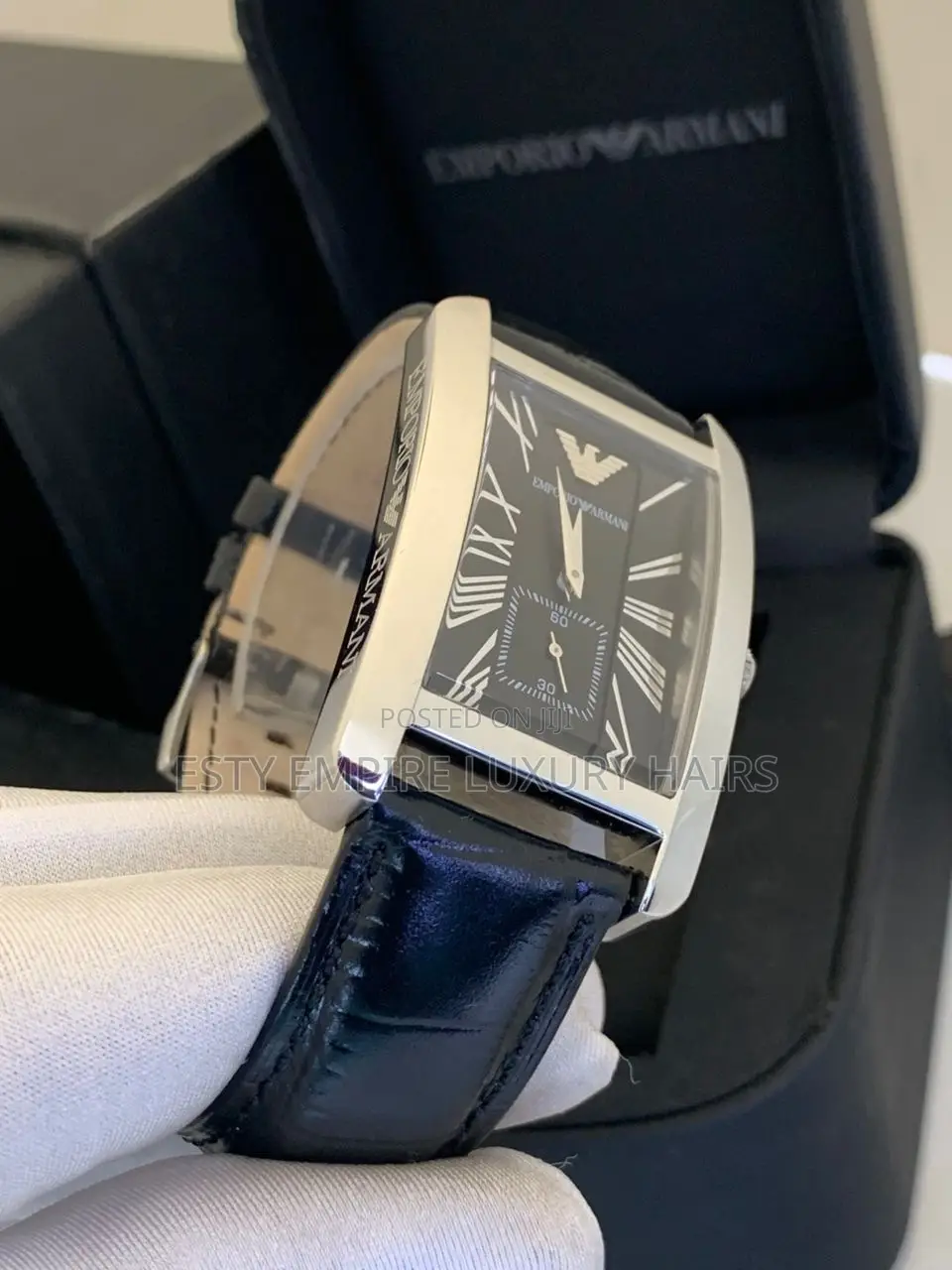 Emporio Armani Leather Strap Wristwatch