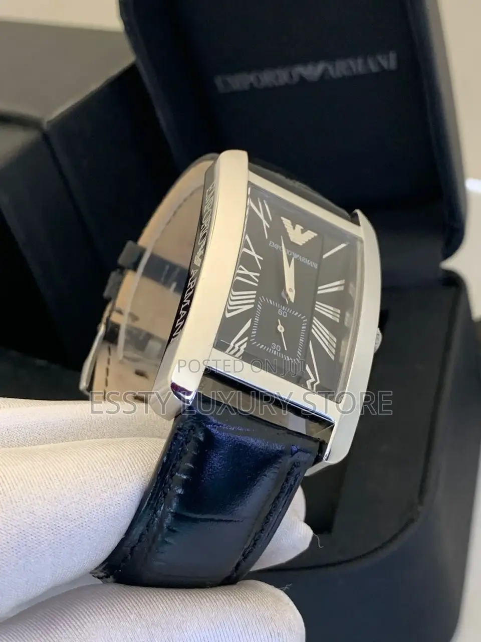 Emporio Armani Leather Strap Wristwatch