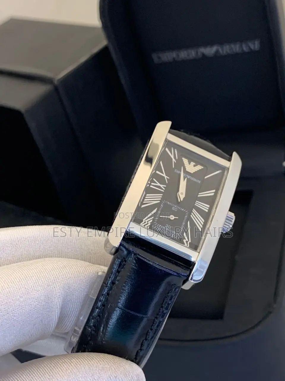 Emporio Armani Leather Strap Wristwatch