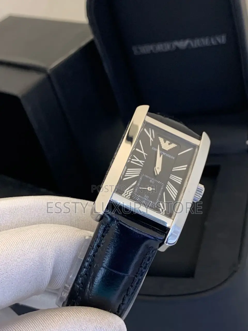 Emporio Armani Leather Strap Wristwatch