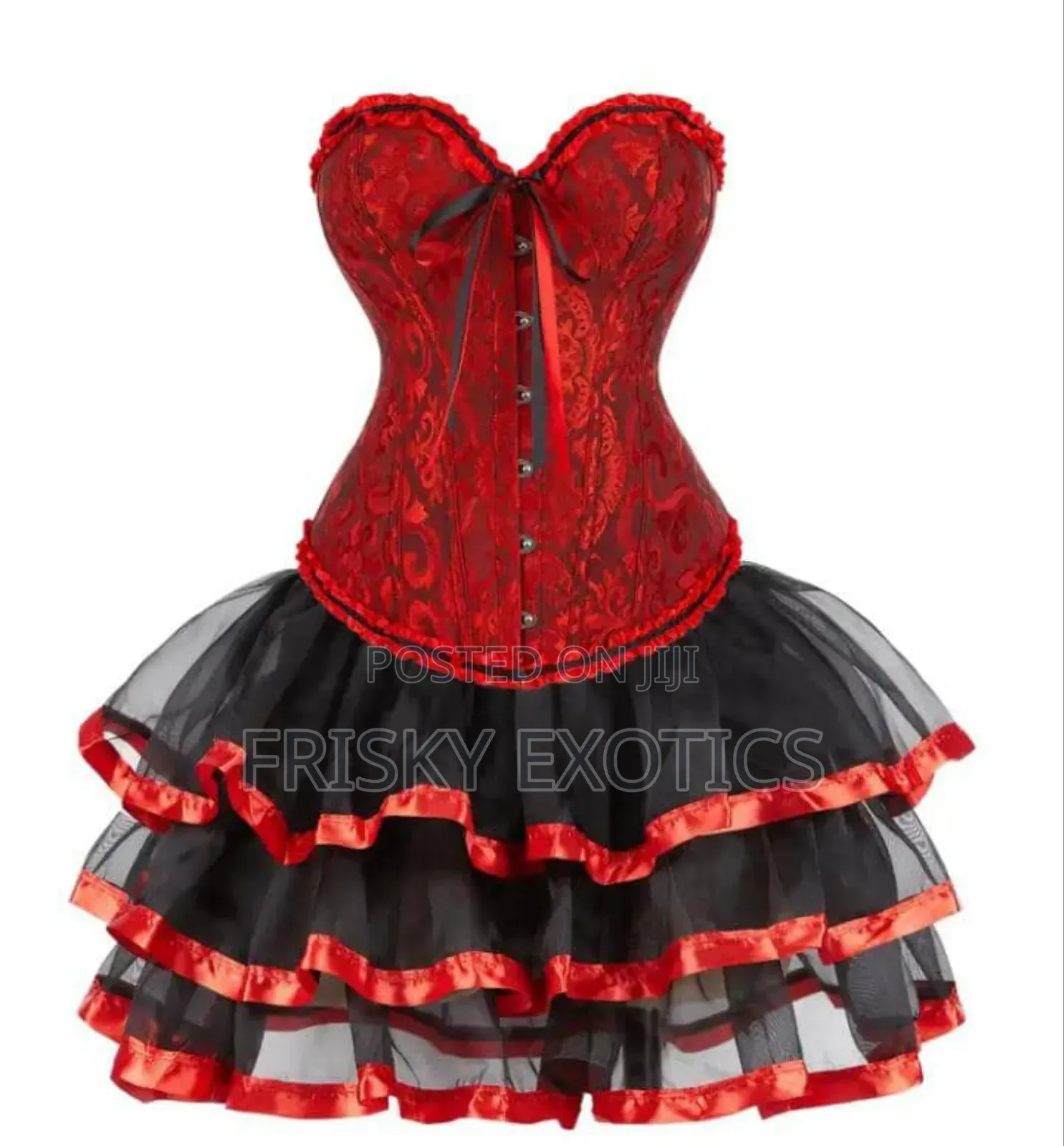 Red and Black Barbie Corset Costume
