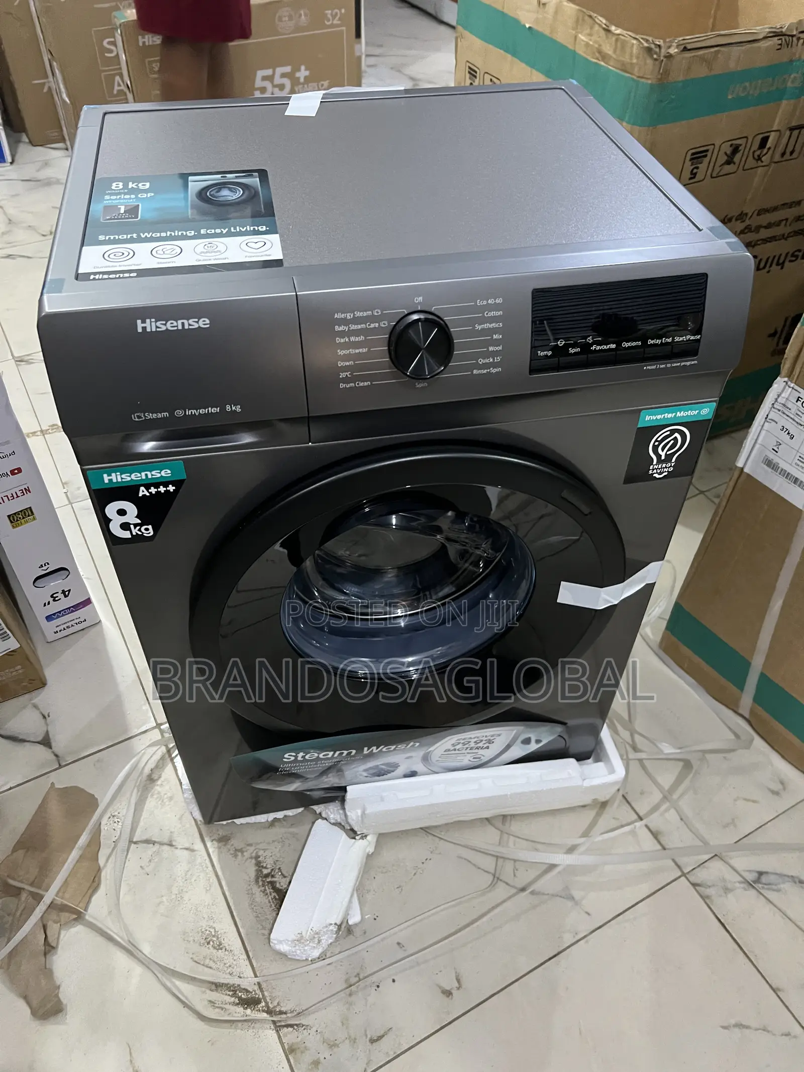 Hisense 8kg Front Loader – Premium Inverter Automatic Washer