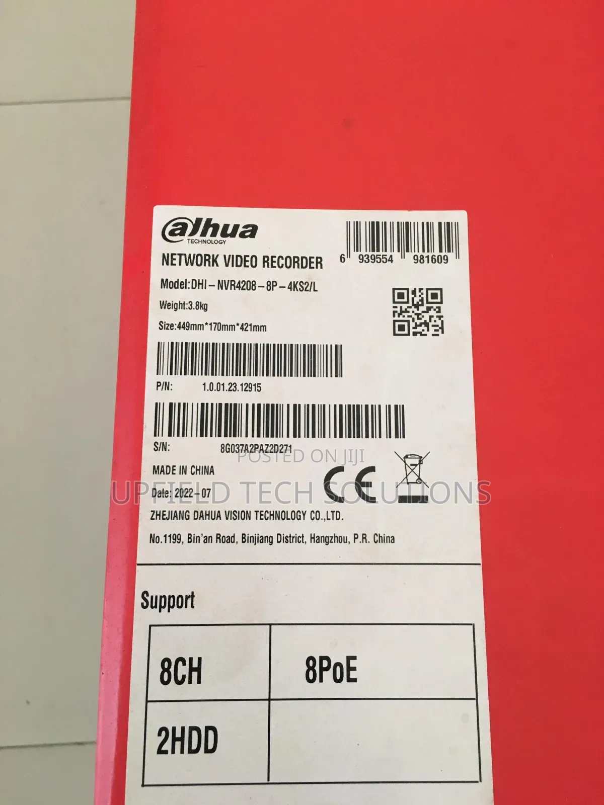 8ch NVR With 8 Poe (2 Sata, Up to 8mp)