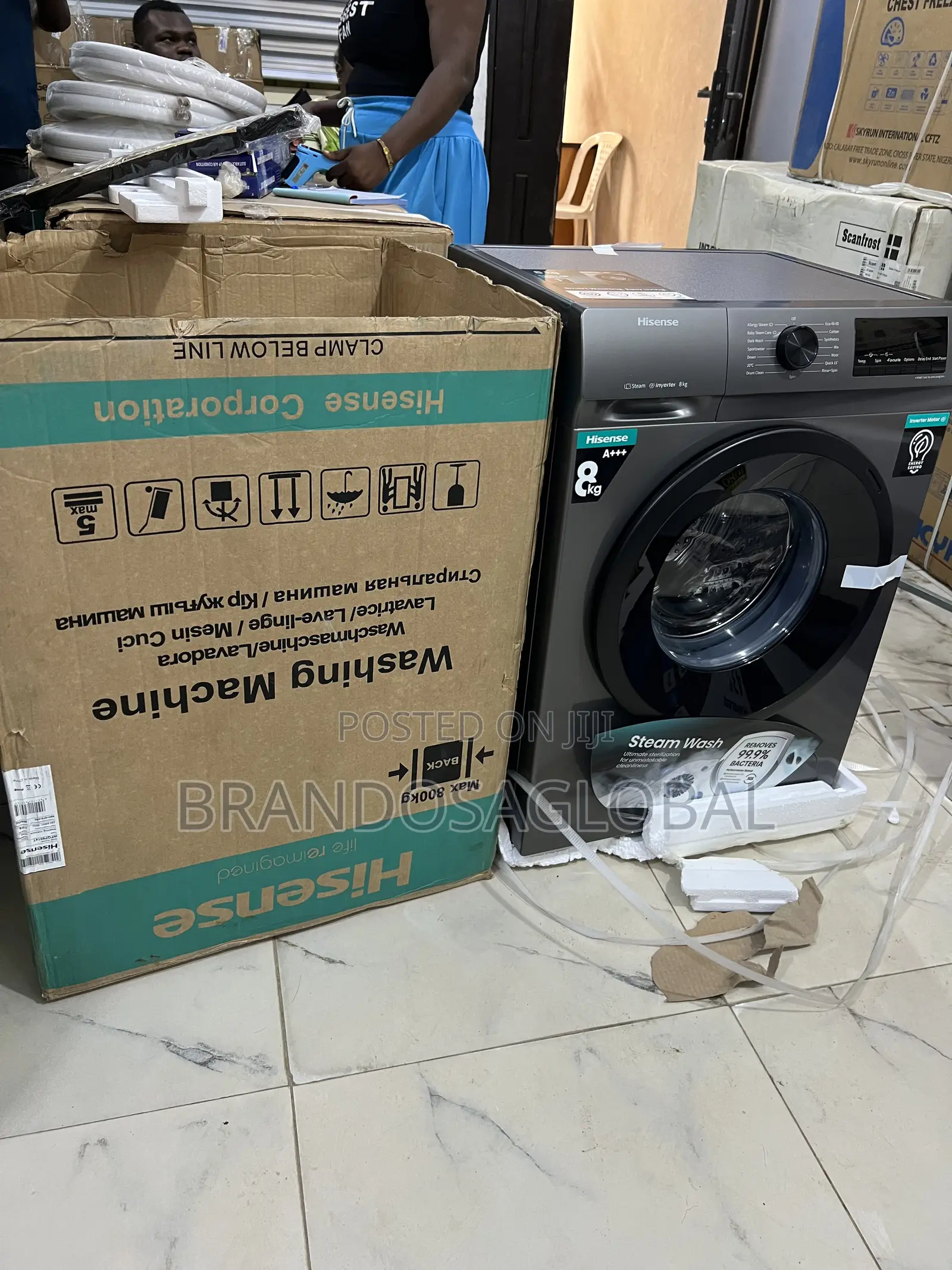 Hisense Inverter Washer 8kg – Ultra Quiet Efficient Washing