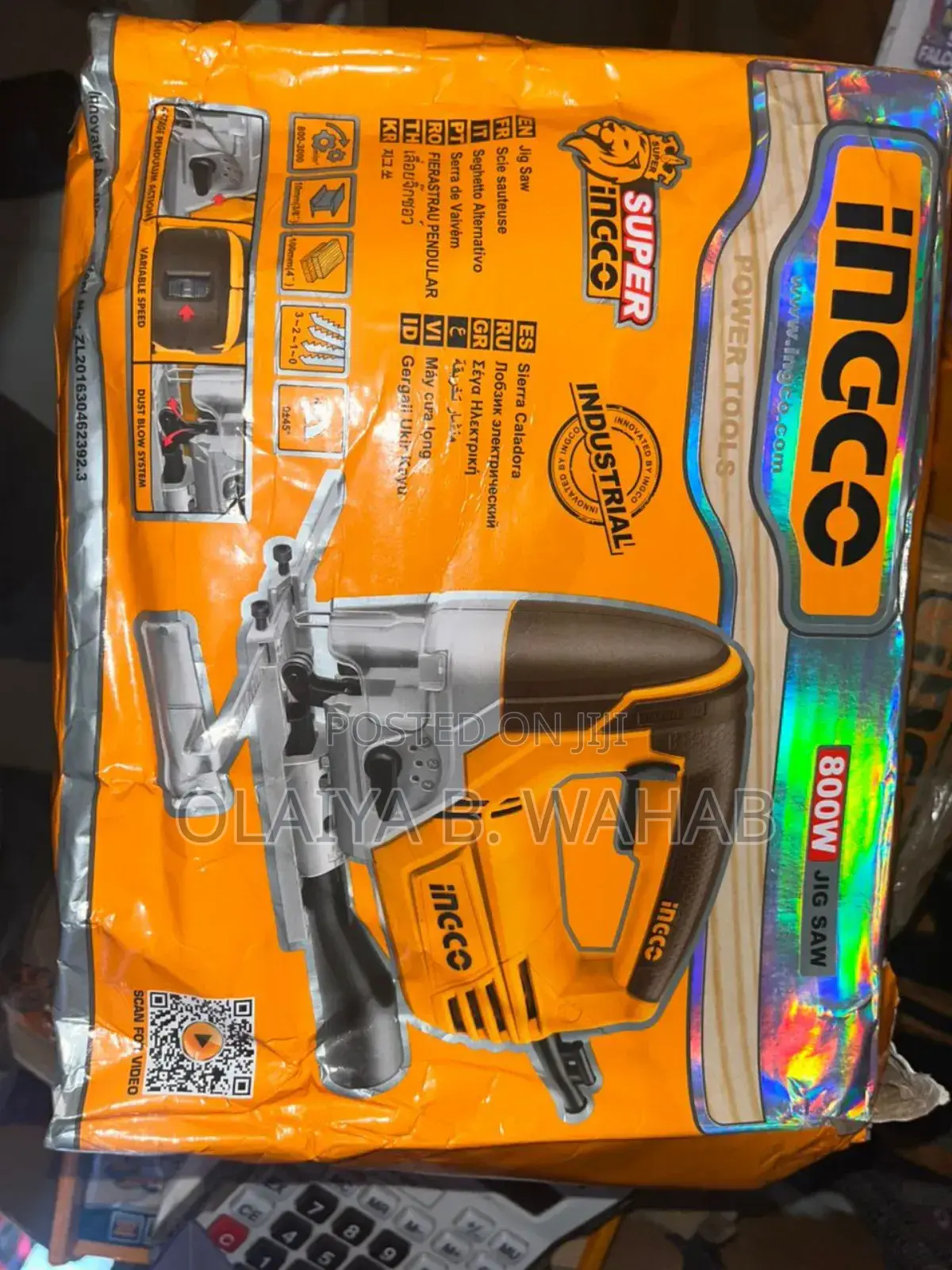 Ingco Jig Saw Machine 800w – Precision Cutting Tool for Wood Metal