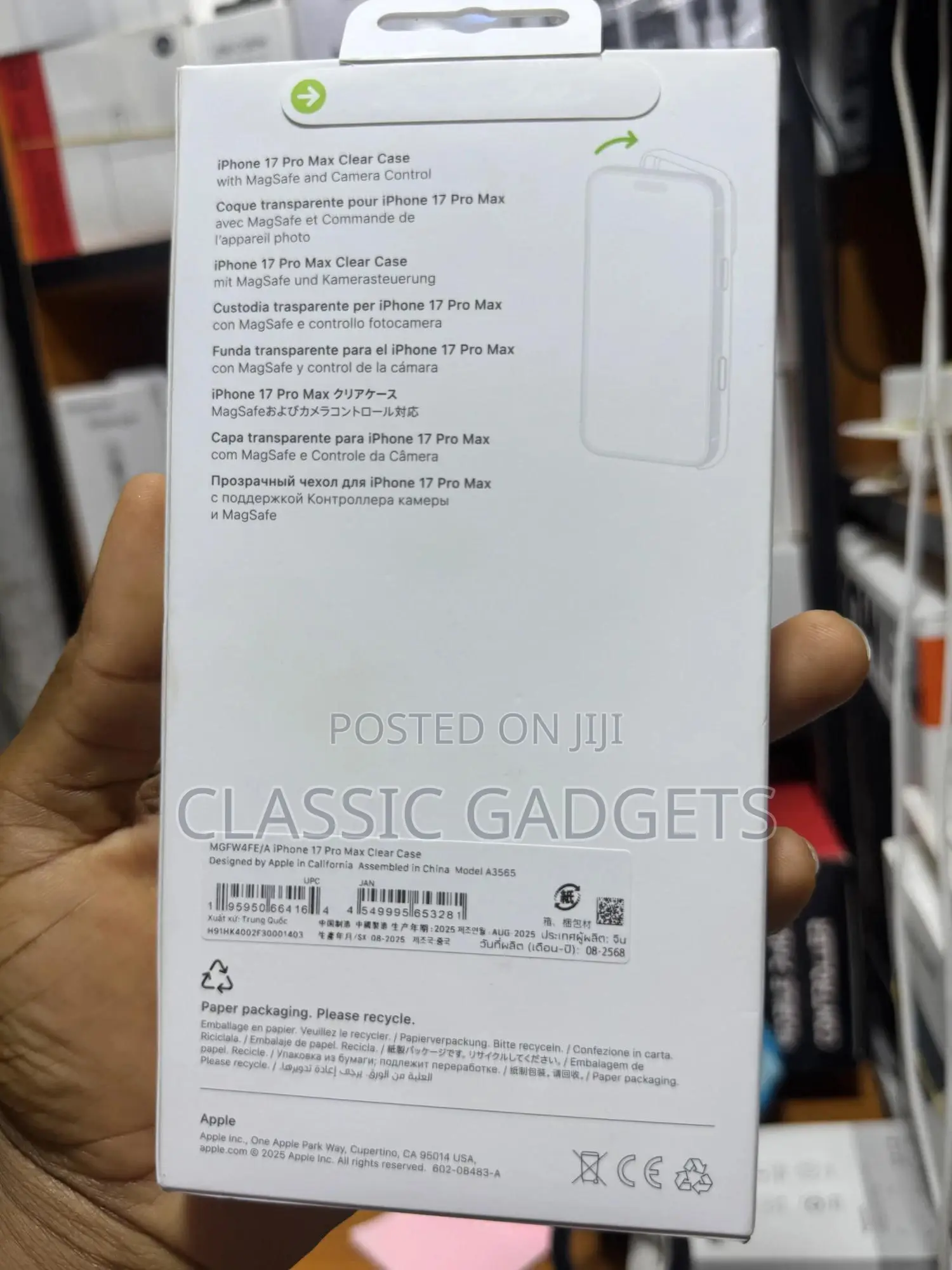 Original Apple Magsafe Clear Case for 17 Pro and 17 Pro Max