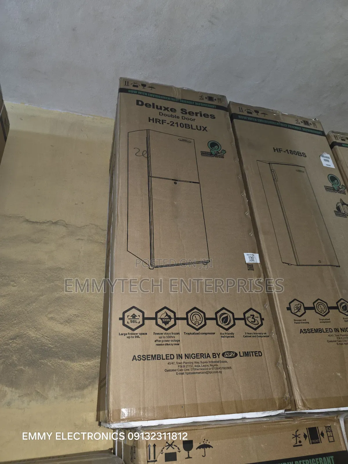 Hair Thermocool Refrigerator Double Door HRF-210blux(210l)
