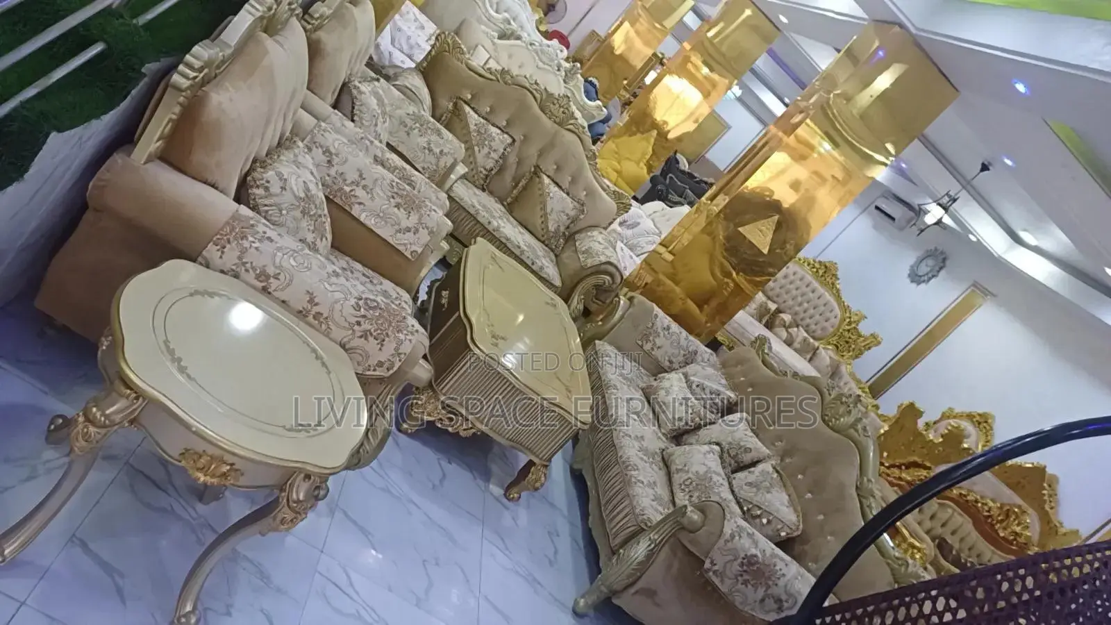 Complete Set Of Royal Sofa Chairs By 7seaters With Center Table Set