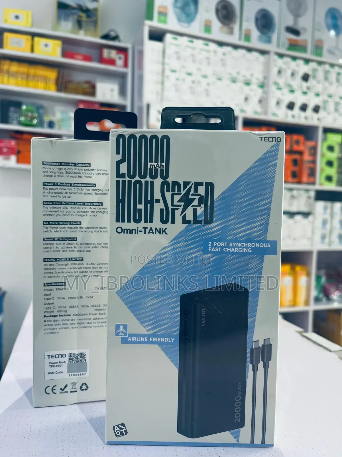 Tecno Power Bank 20000mah