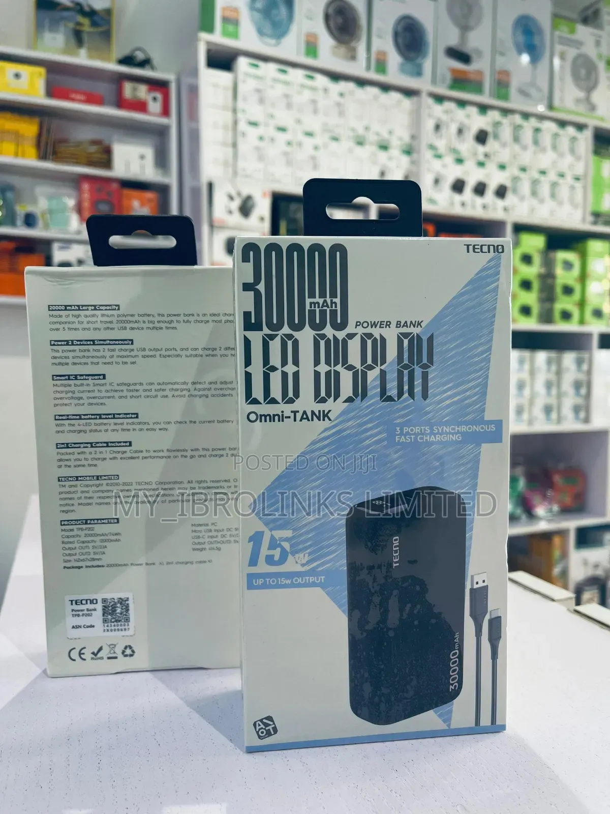 Tecno Power Bank 30000mah