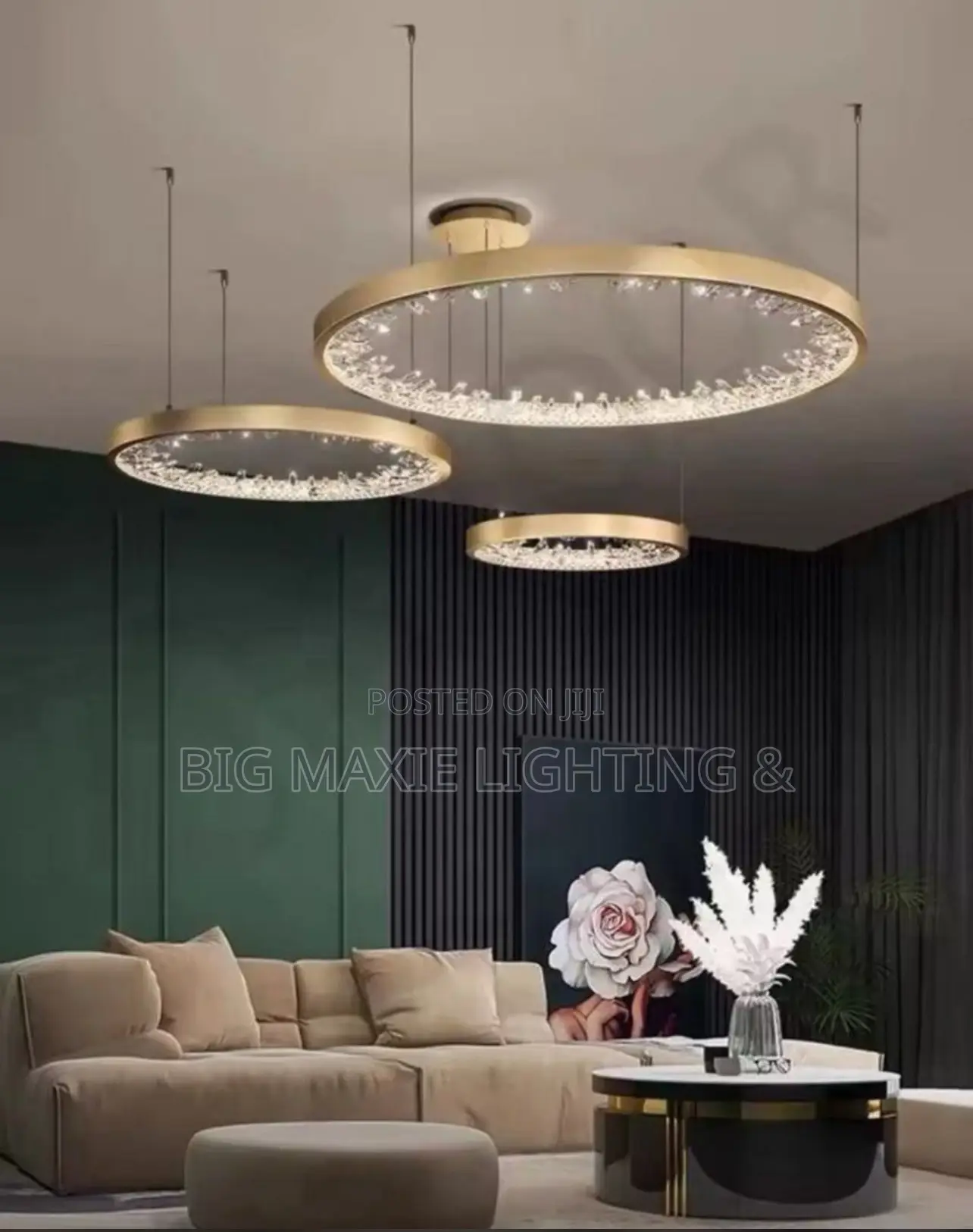 Modern Led Ceiling Chandelier for Living Room Crystal Hanging Lamp