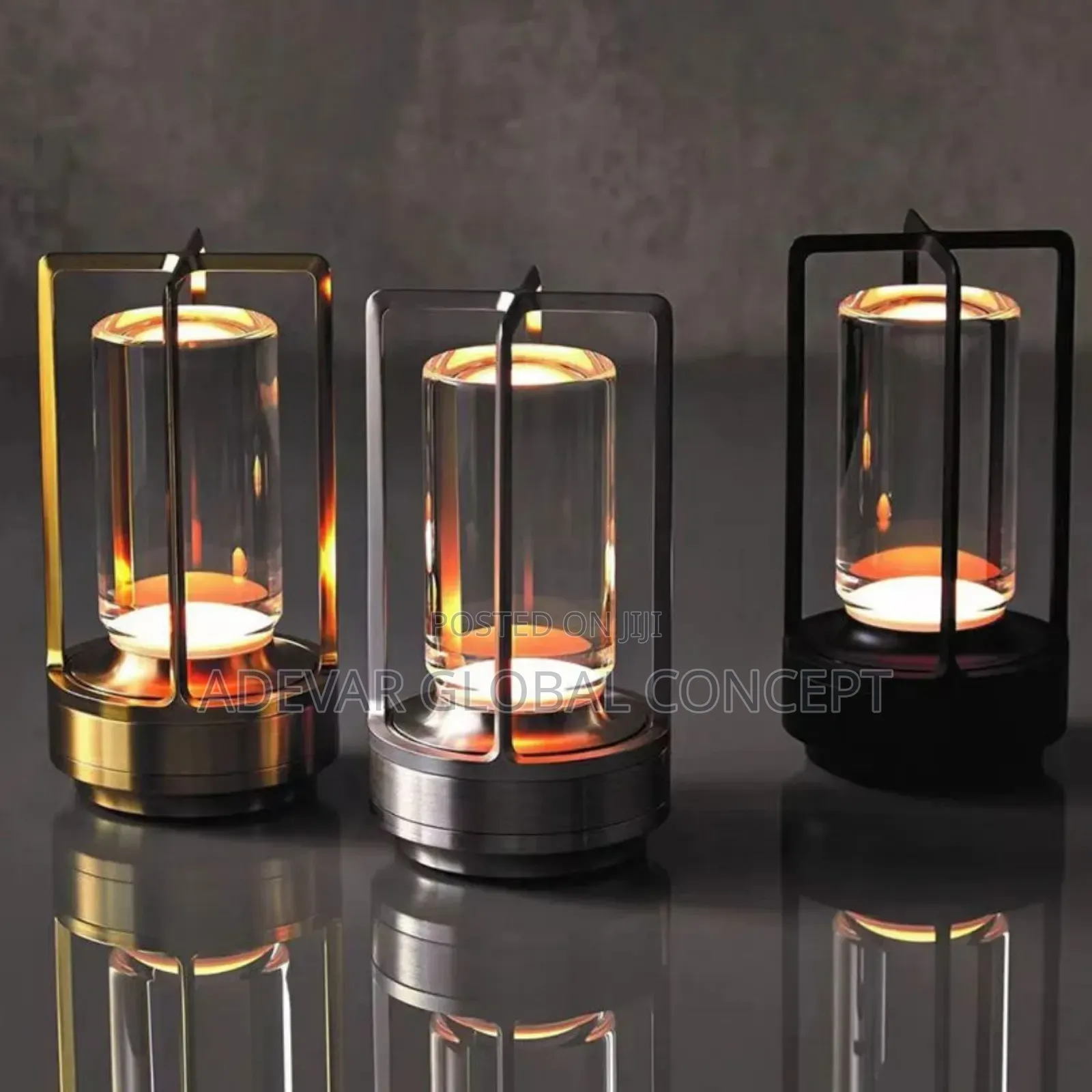 Rechargeable Luxury Crystal Lantern Mood Light Table Lam Home Decor