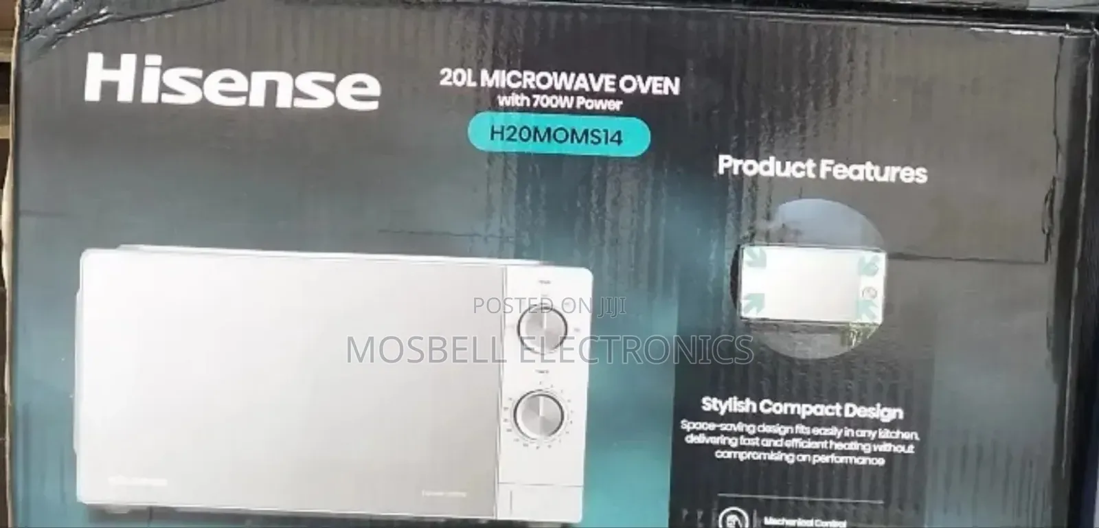 Hisense Silver Colour Manual 20litres Microwave