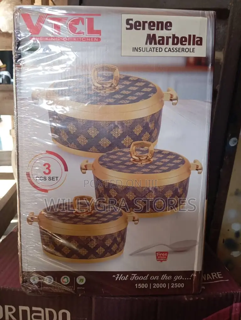 3 Pcs Serena Marbella Insulated Casserole Available