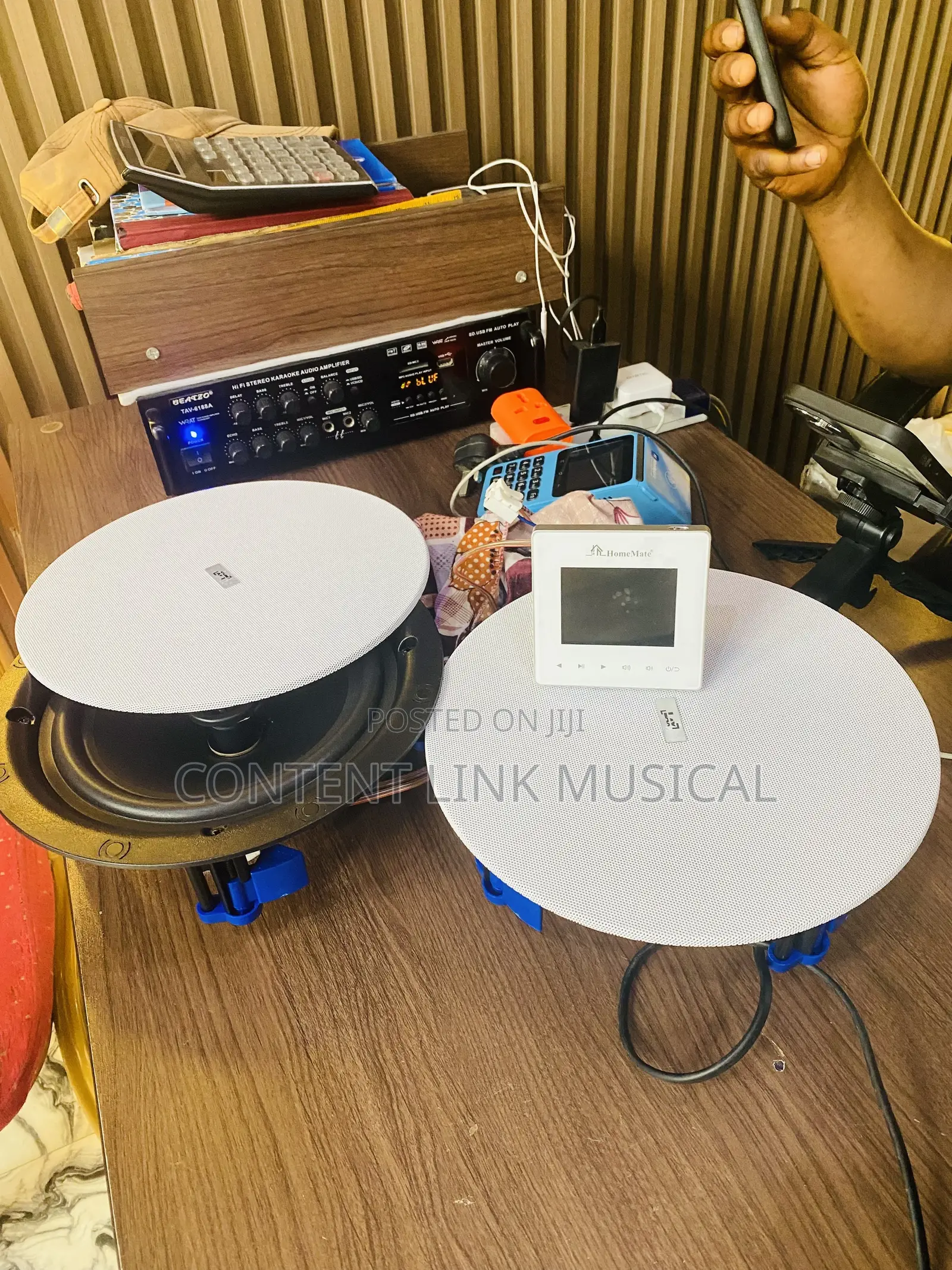 4inches Bluetooth Inwall Amplifier/50watts Ceiling/Pop Speakers