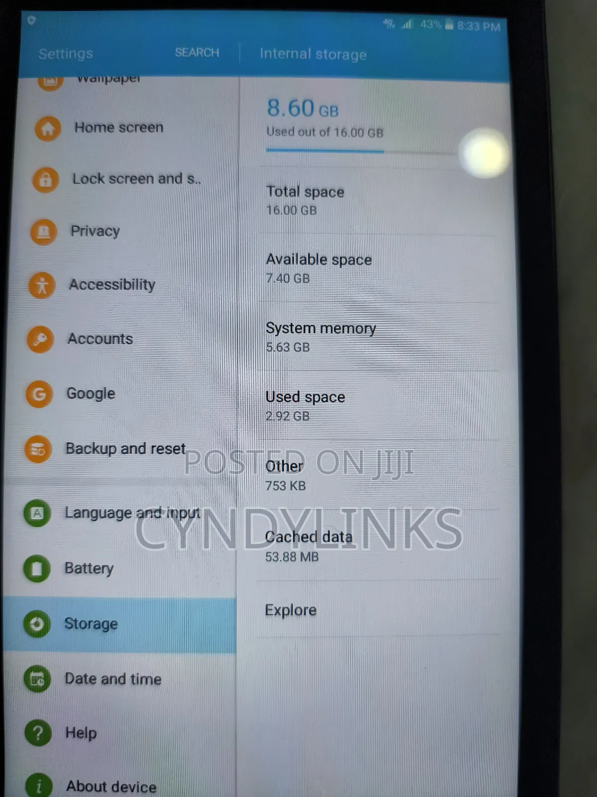 Samsung Galaxy Tab E 8.0 16 GB Black
