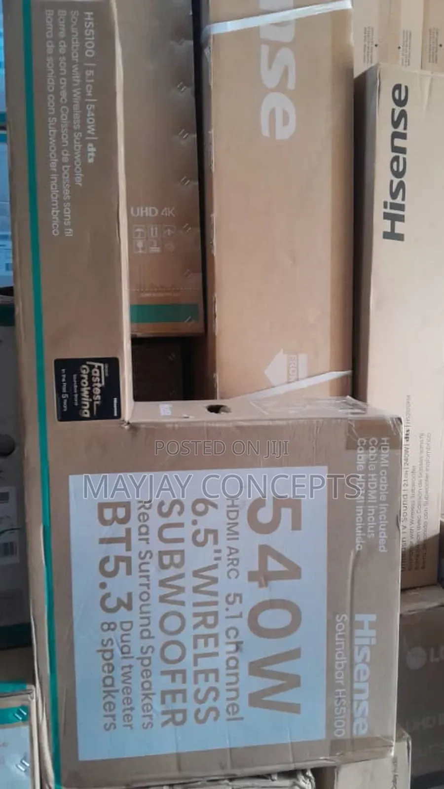 Hisense Soundbar With Subwoofer 540w(Hs-5100)Dual 8 Tweeter Speakers