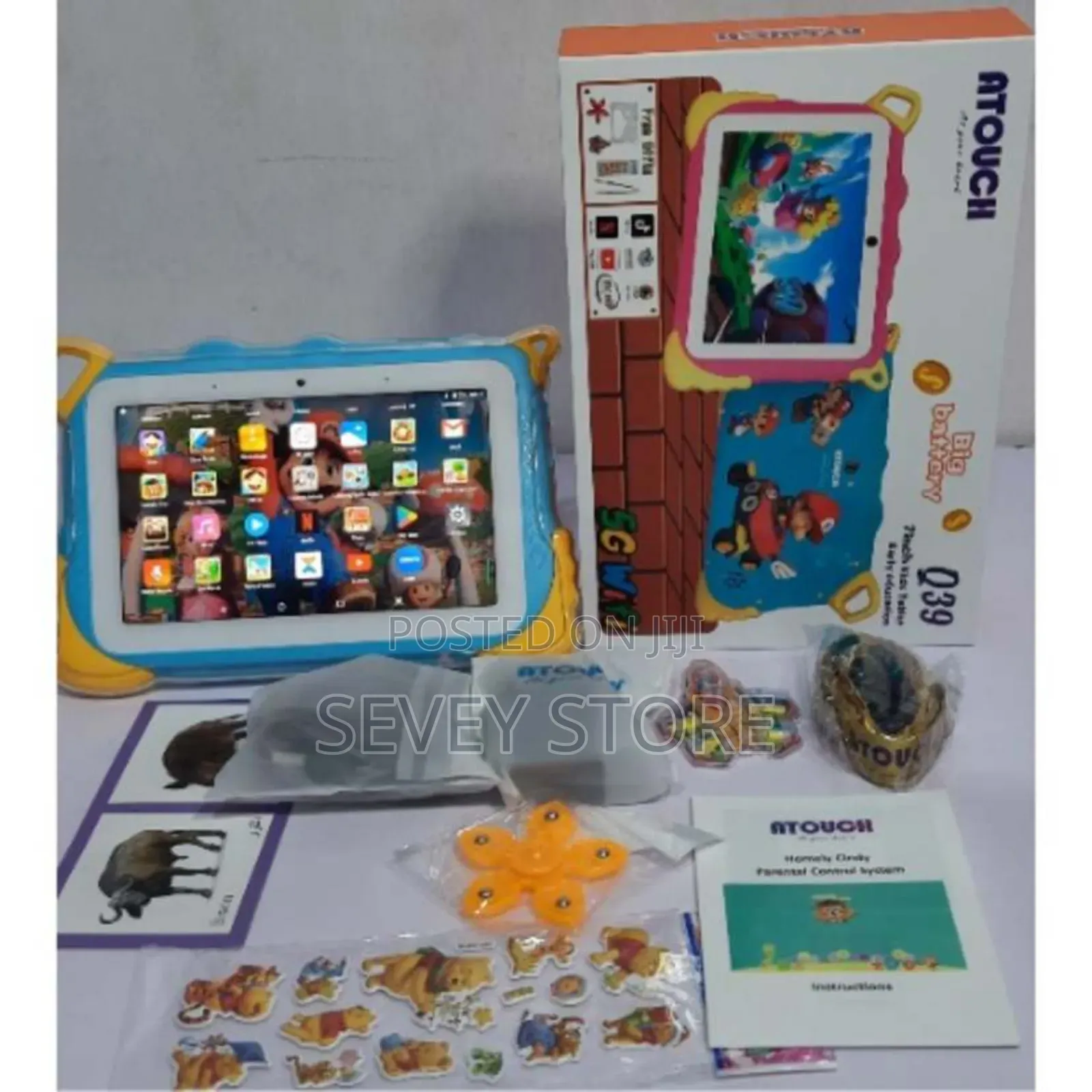 Q39 8gb Ram- 256gb Rom Pre Installed Kids Educational Tablet- Blue