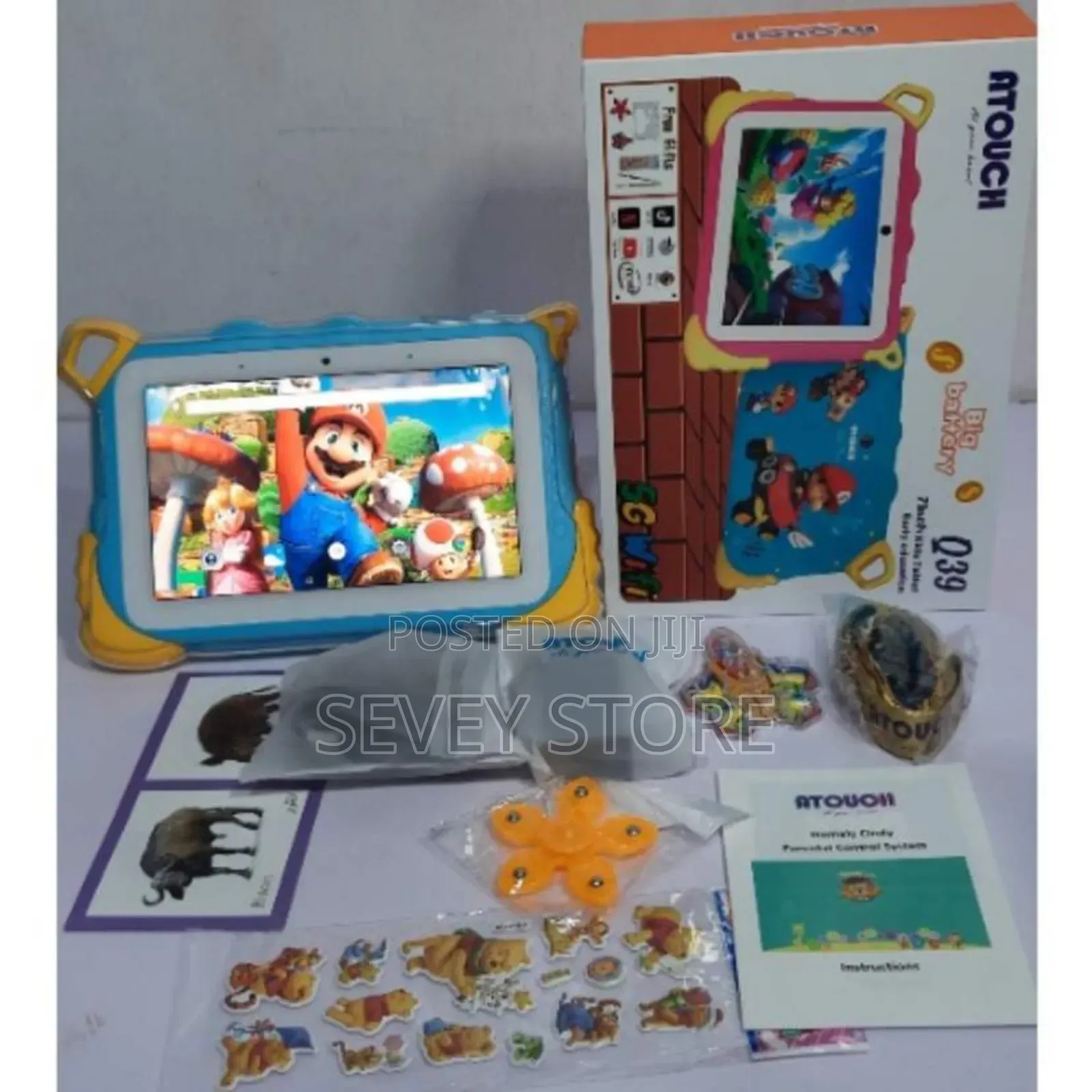 Q39 8gb Ram- 256gb Rom Pre Installed Kids Educational Tablet- Blue