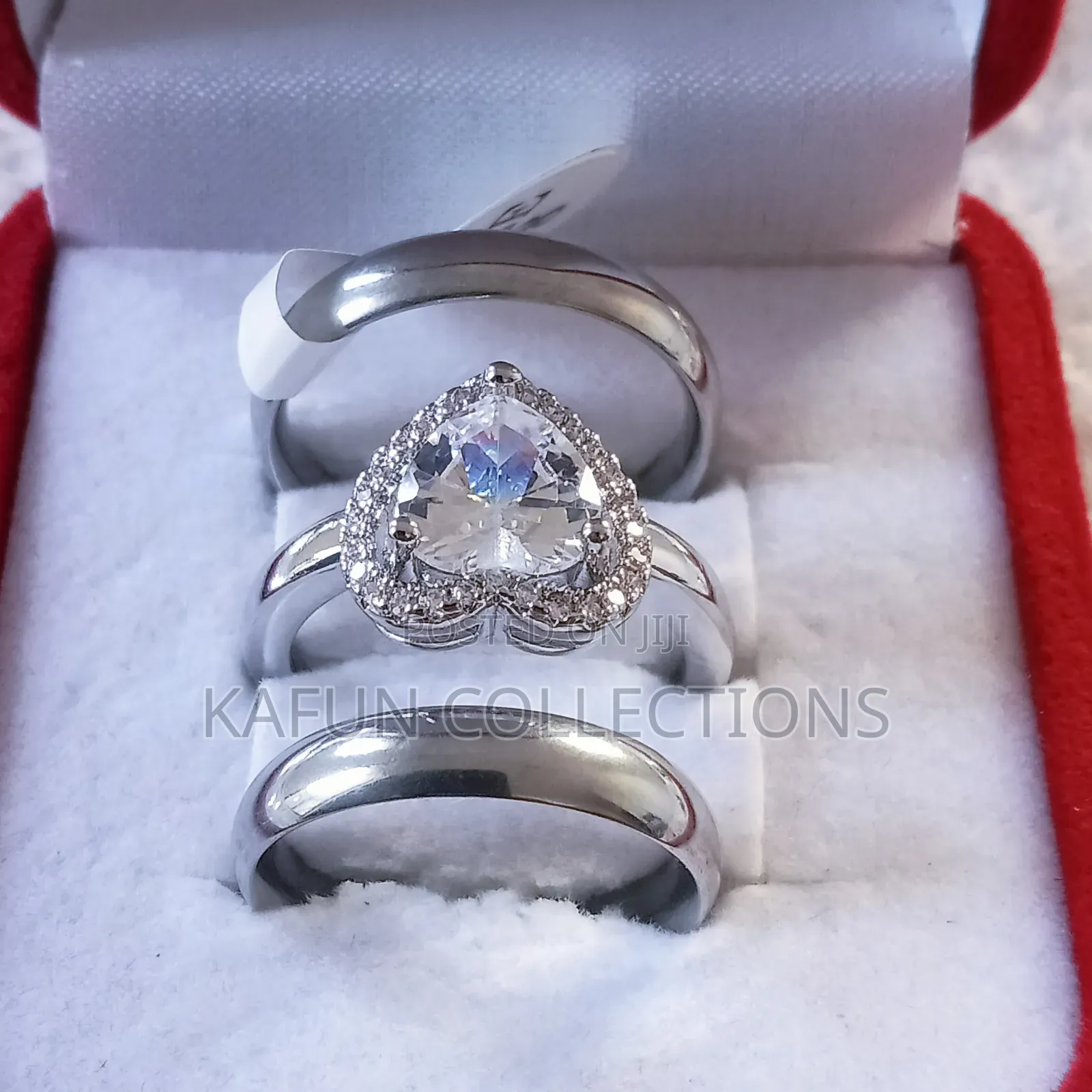 Non-Fading. Titanium Stainless Steel. Gold/Silver Ring Set