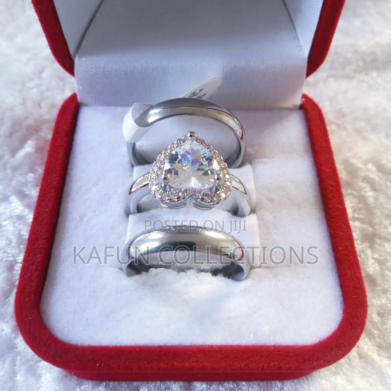 Non-Fading. Titanium Stainless Steel. Gold/Silver Ring Set