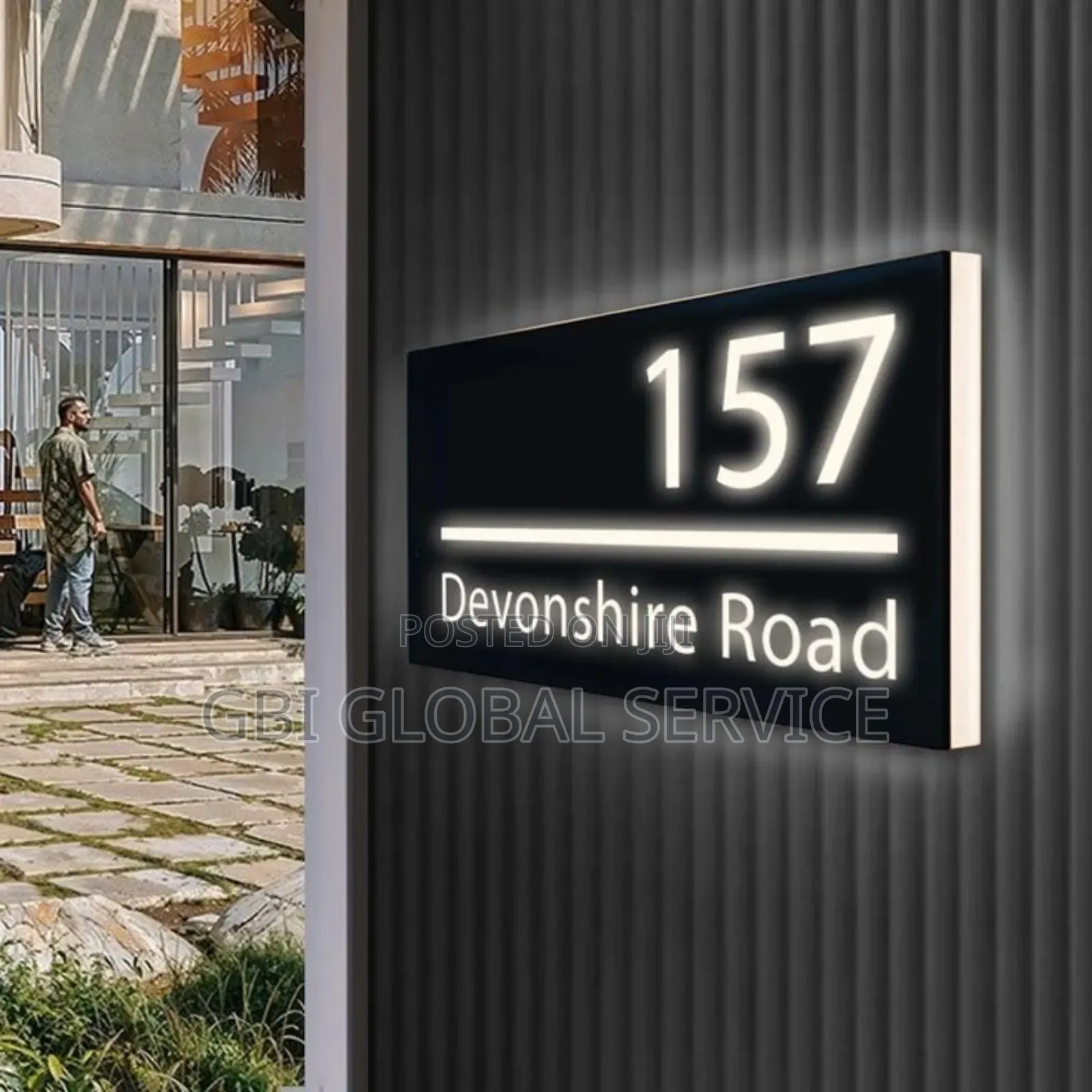 House Number Light Signage