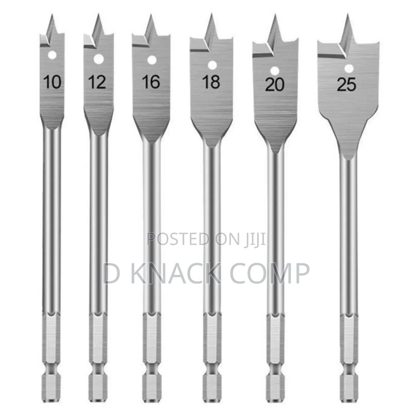 6-in-1 Hex Shank Wood Drill Set