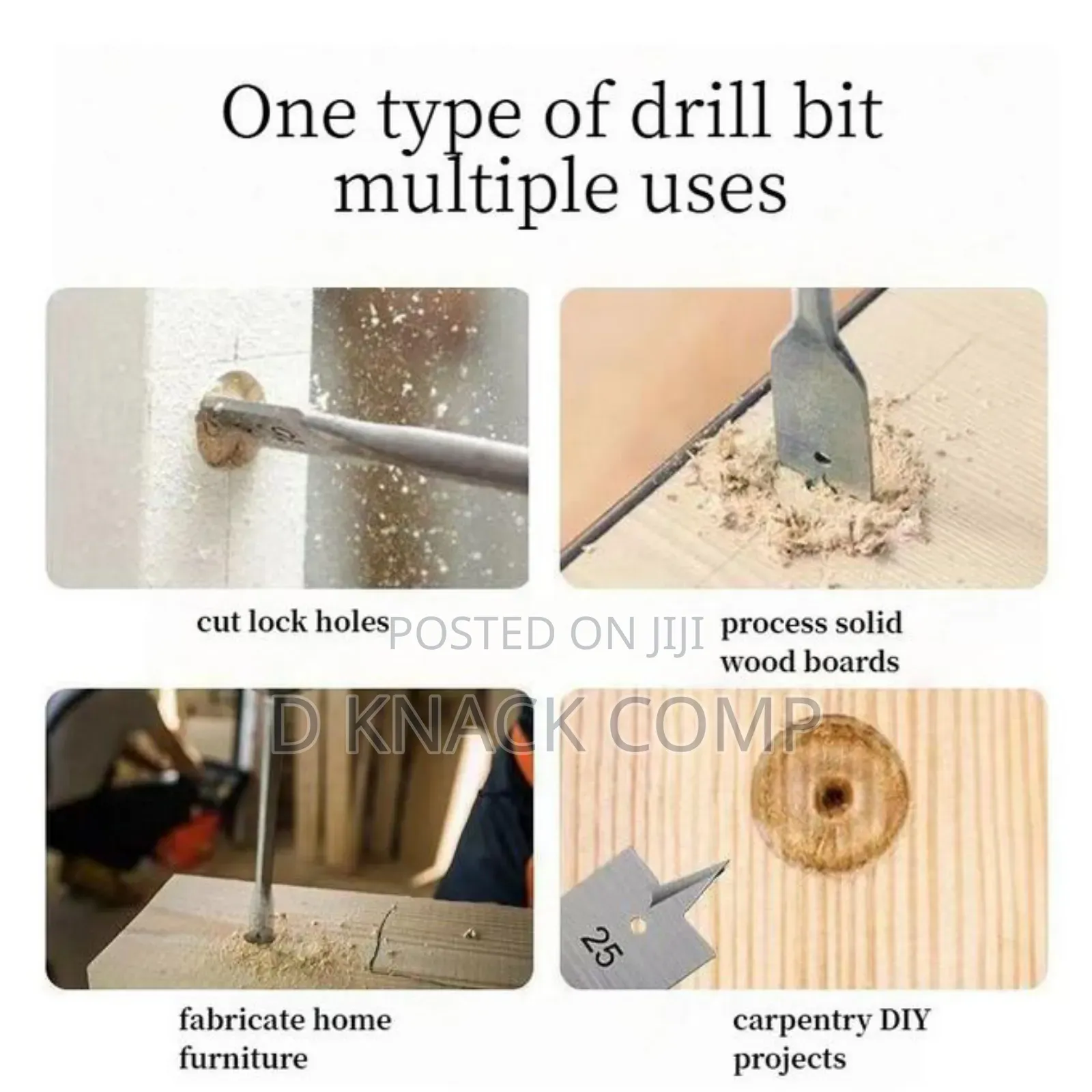 6-in-1 Hex Shank Wood Drill Set
