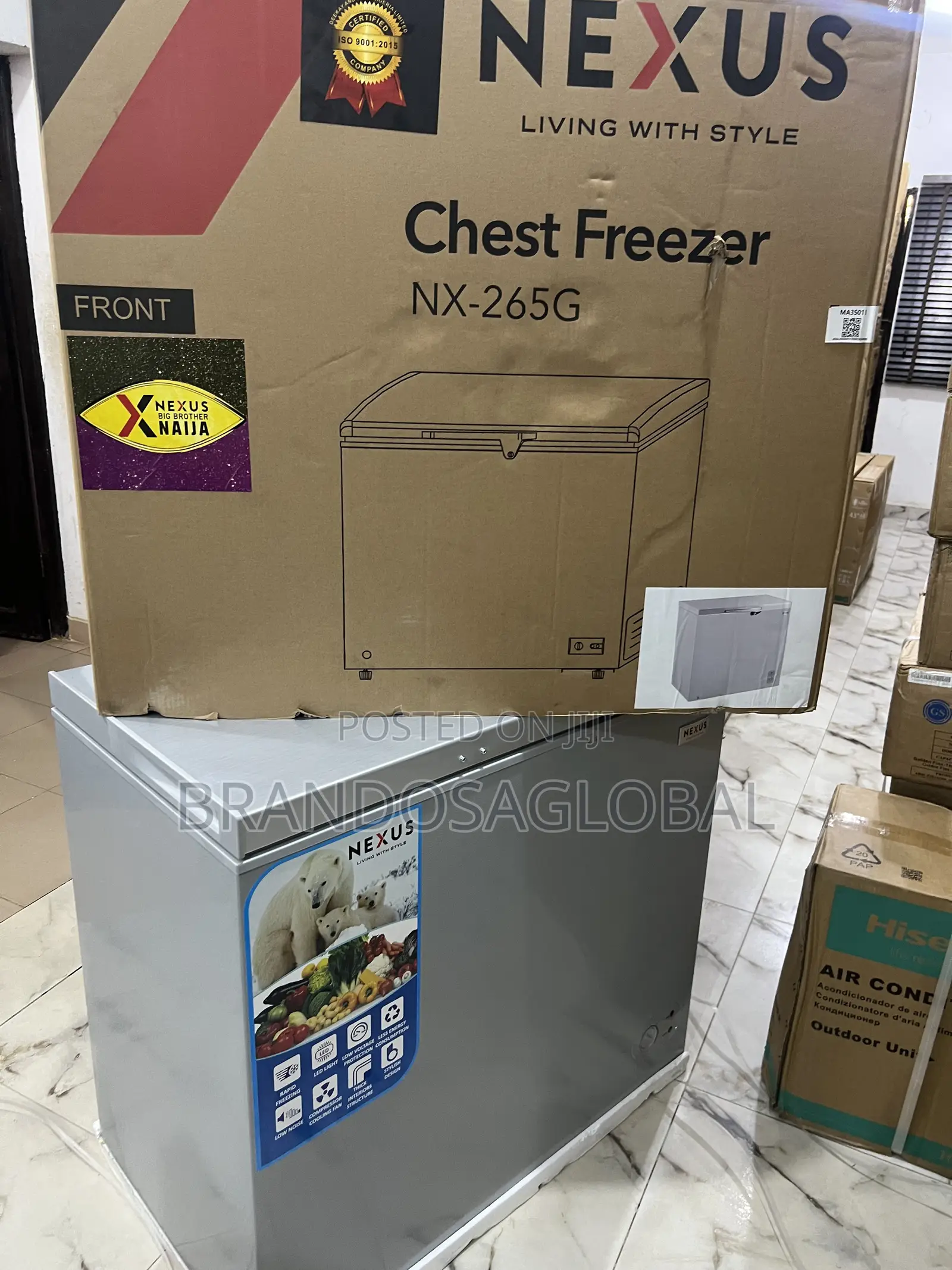 Nexus Nx-265g 210l Freezer – Energy Saving With Led Light Interior