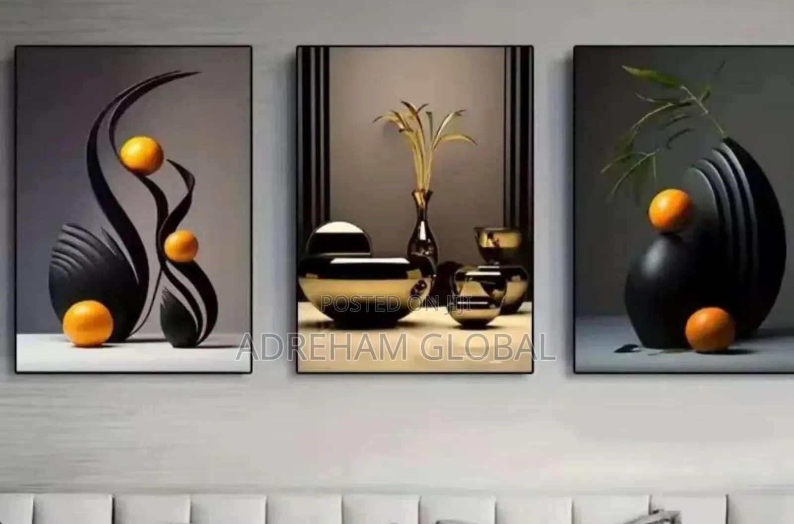 3 Pieces Set Crystal Acrylic Wall Frame 40x60cm