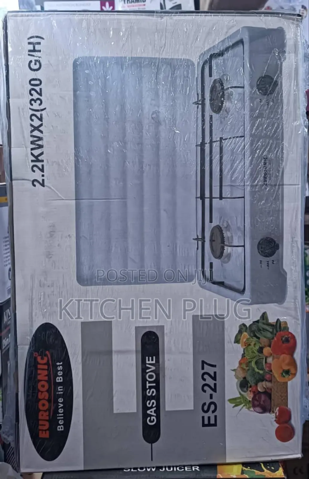 Eurosonic Es-226 Double Burner Gas Stove.