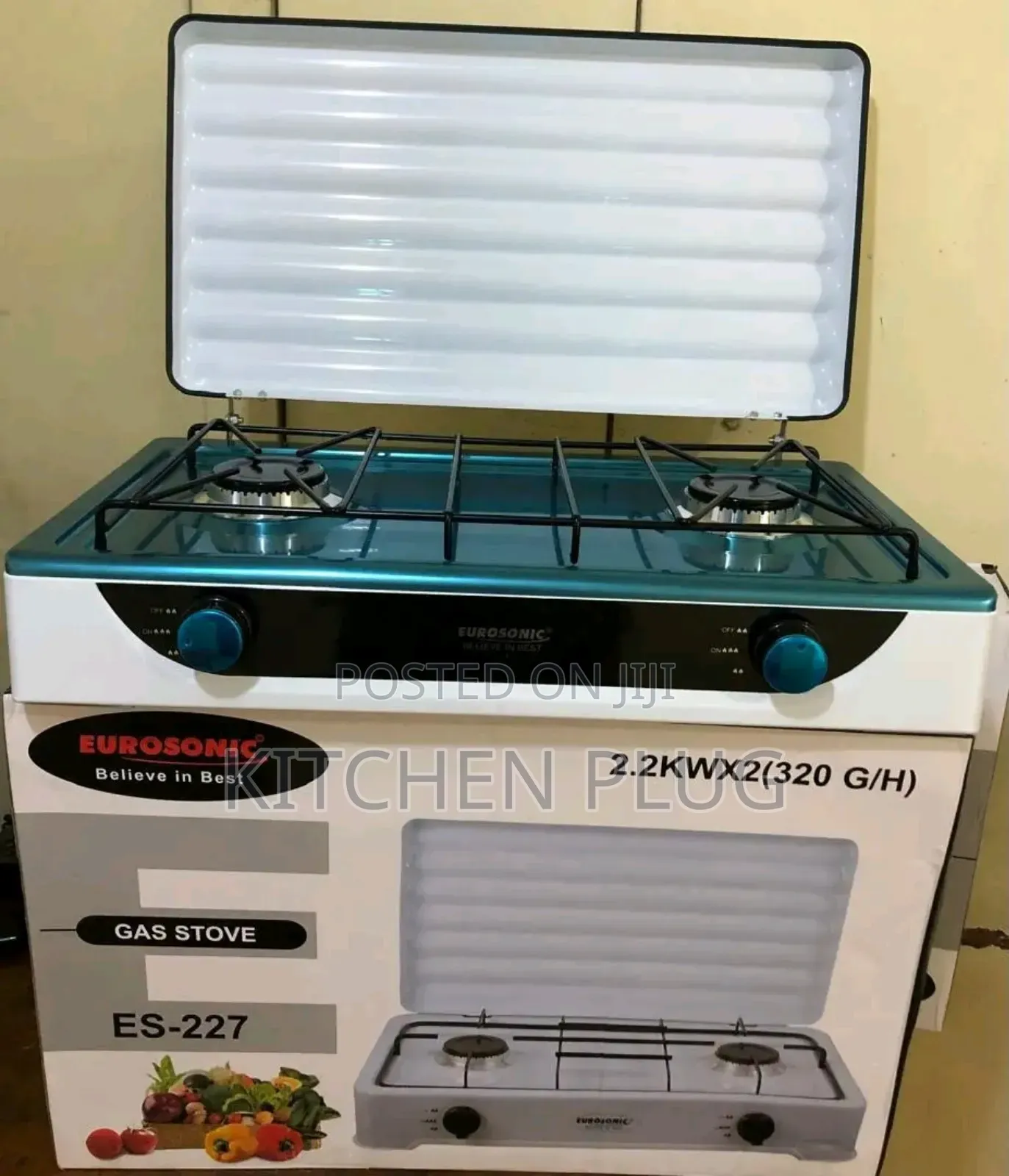 Eurosonic Es-226 Double Burner Gas Stove.