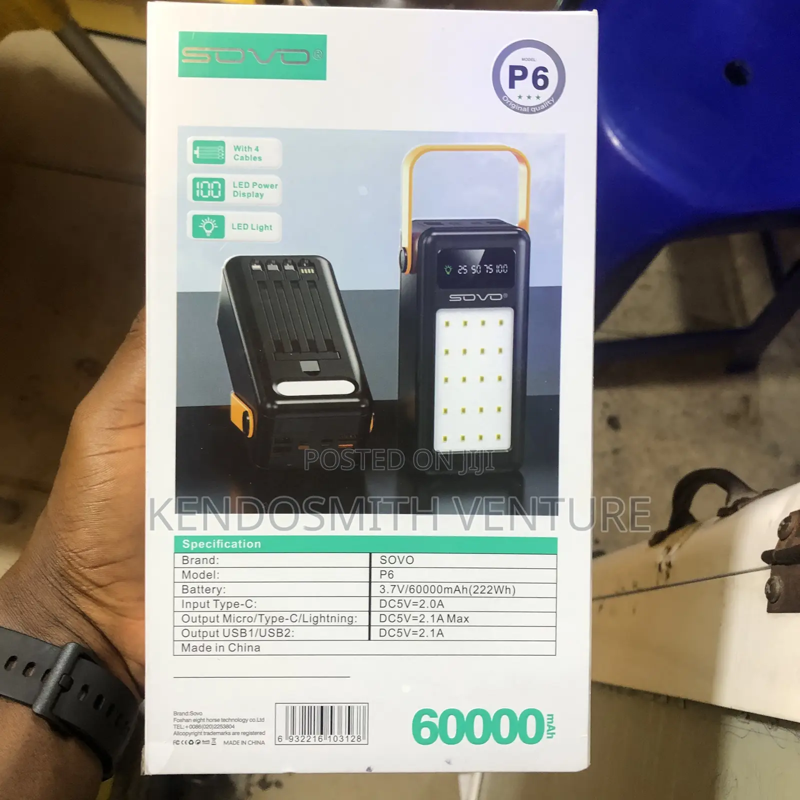 60000mah Sovo Powerbank 22.5watts