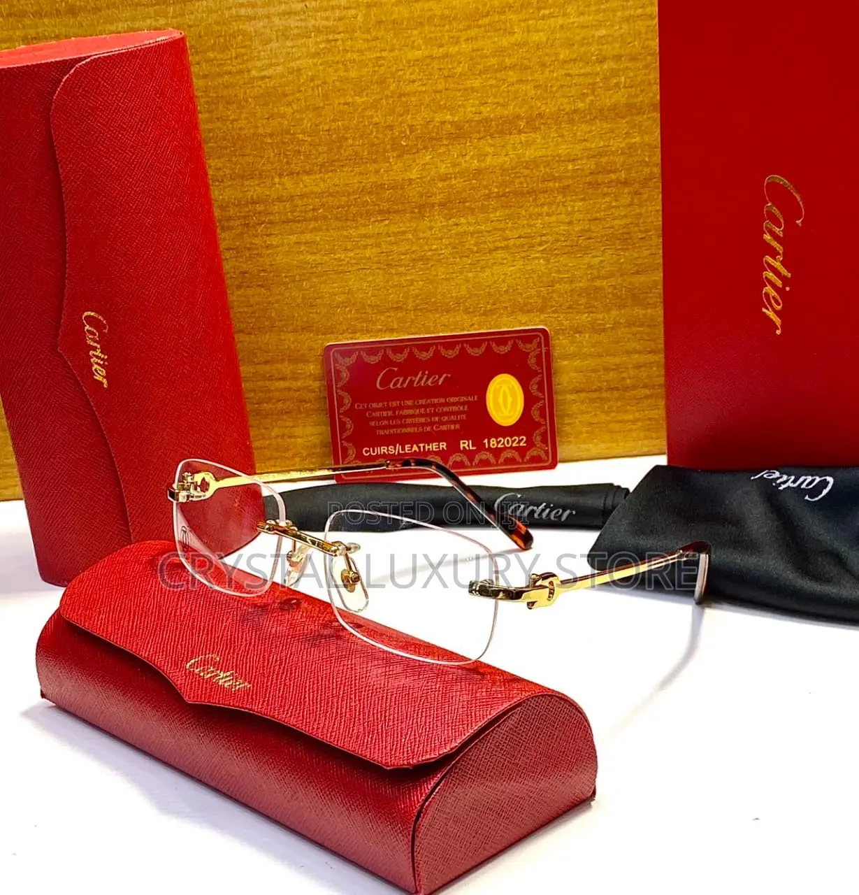 Cartier Quality Luxury Men Frame Glasses