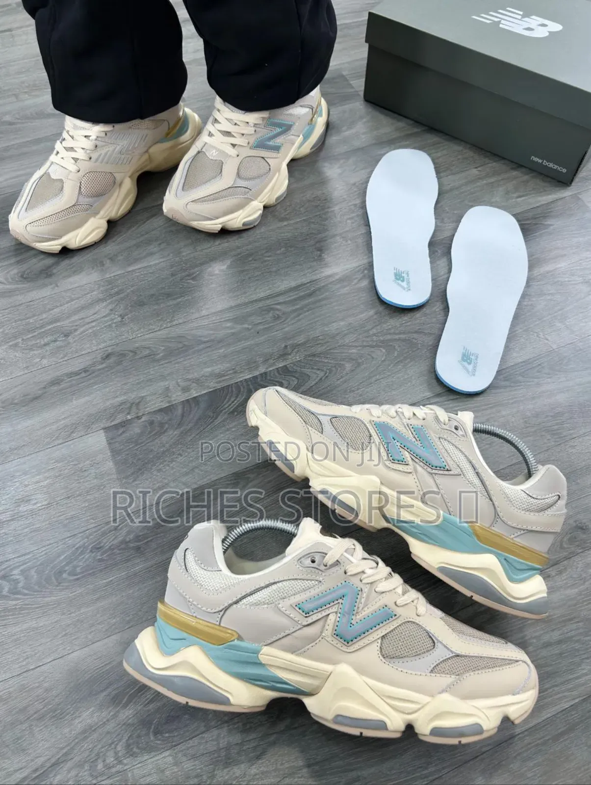 High Quality New Balance 9060 Ivory Cream Sneakers