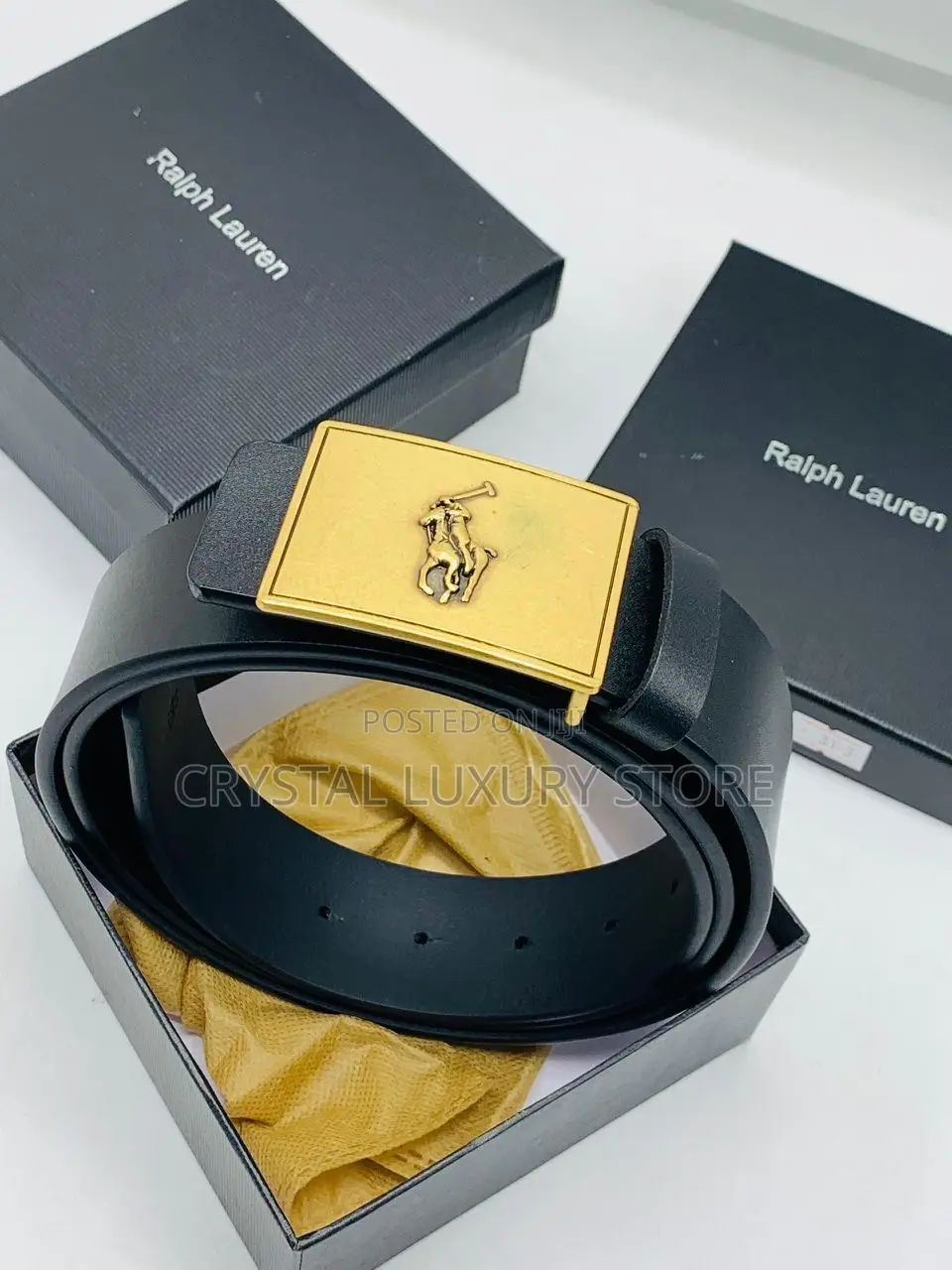 Ralph Lauren Quality Luxury Men Genuine Leather Belt