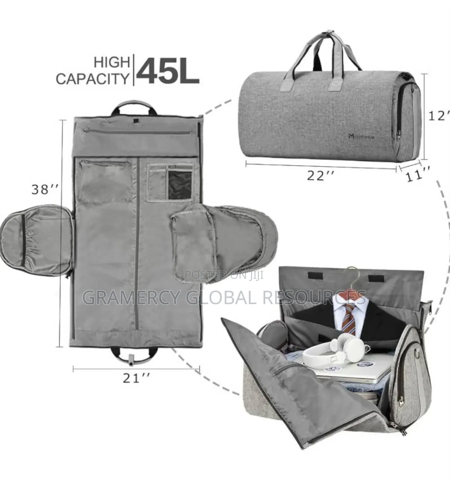 Multifunctional Men Business Duffle Suit Kaftan Garment Bag