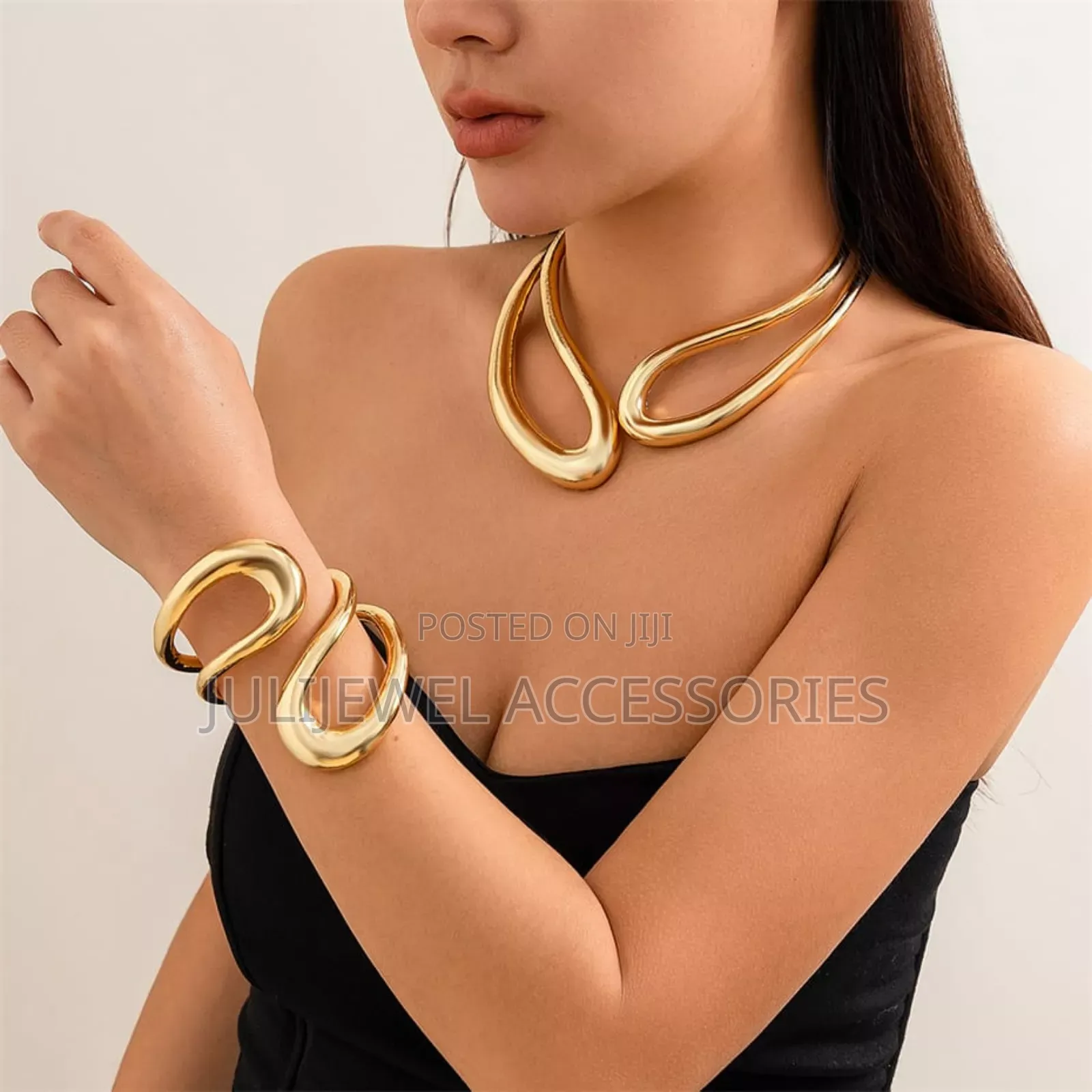 Trending Non Tarnish Necklace Cord Choker and Bangle