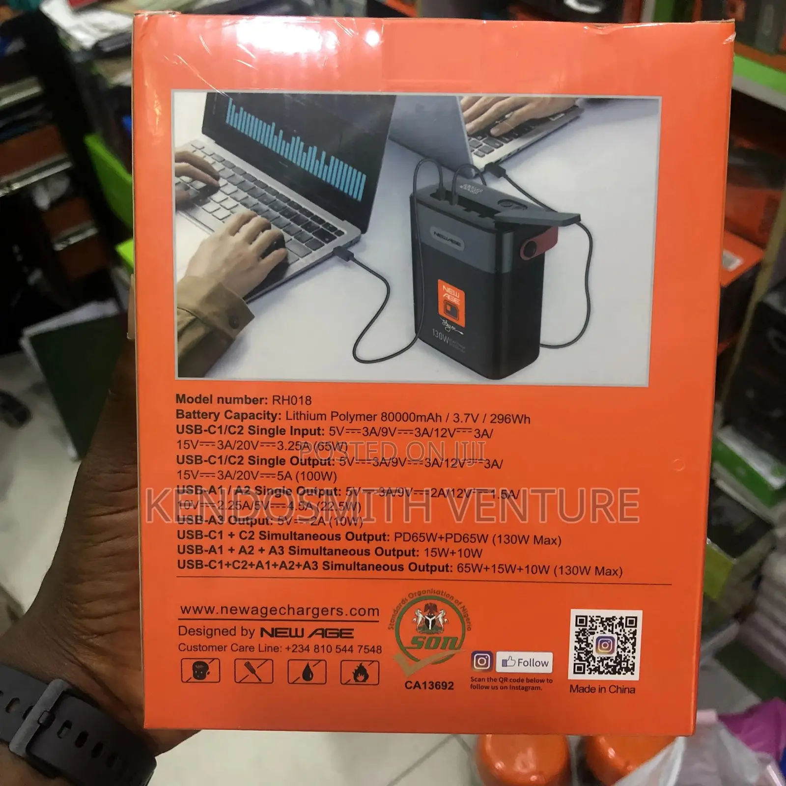 Newage 80000mah 130watts Laptop and Mobile Powerbank