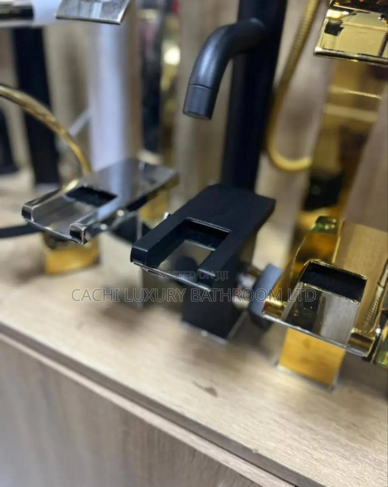 Black, Gold and Chrome Water Fall