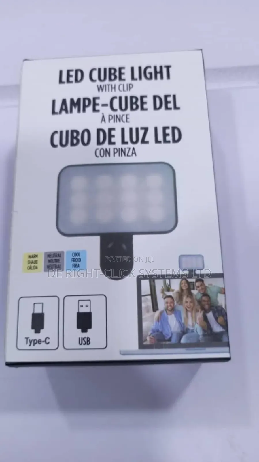 Led Cube Selfie Light With Clip