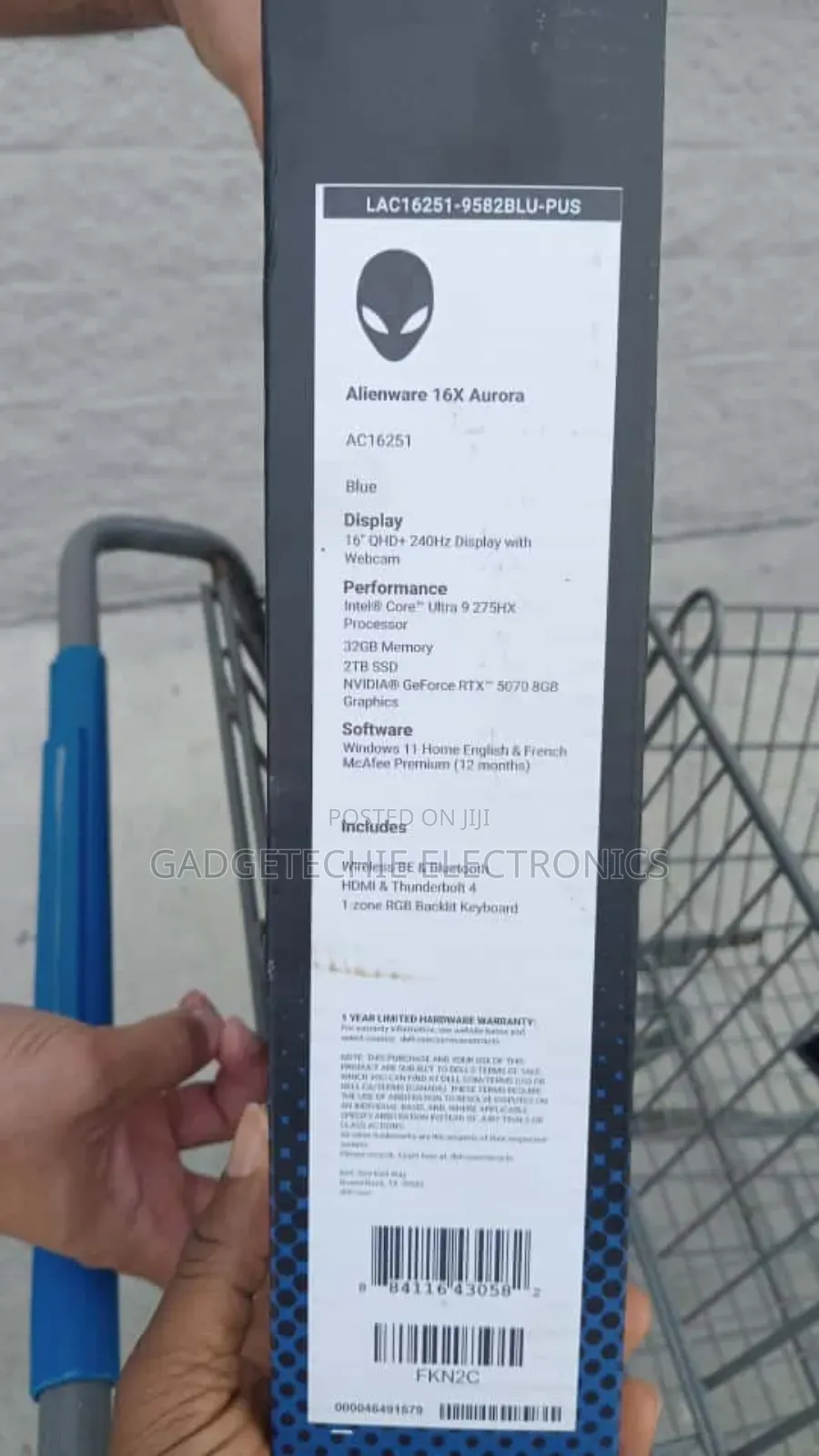 New Laptop Dell Alienware Aurora 16 32GB Intel Core Ultra 9 SSD 2T
