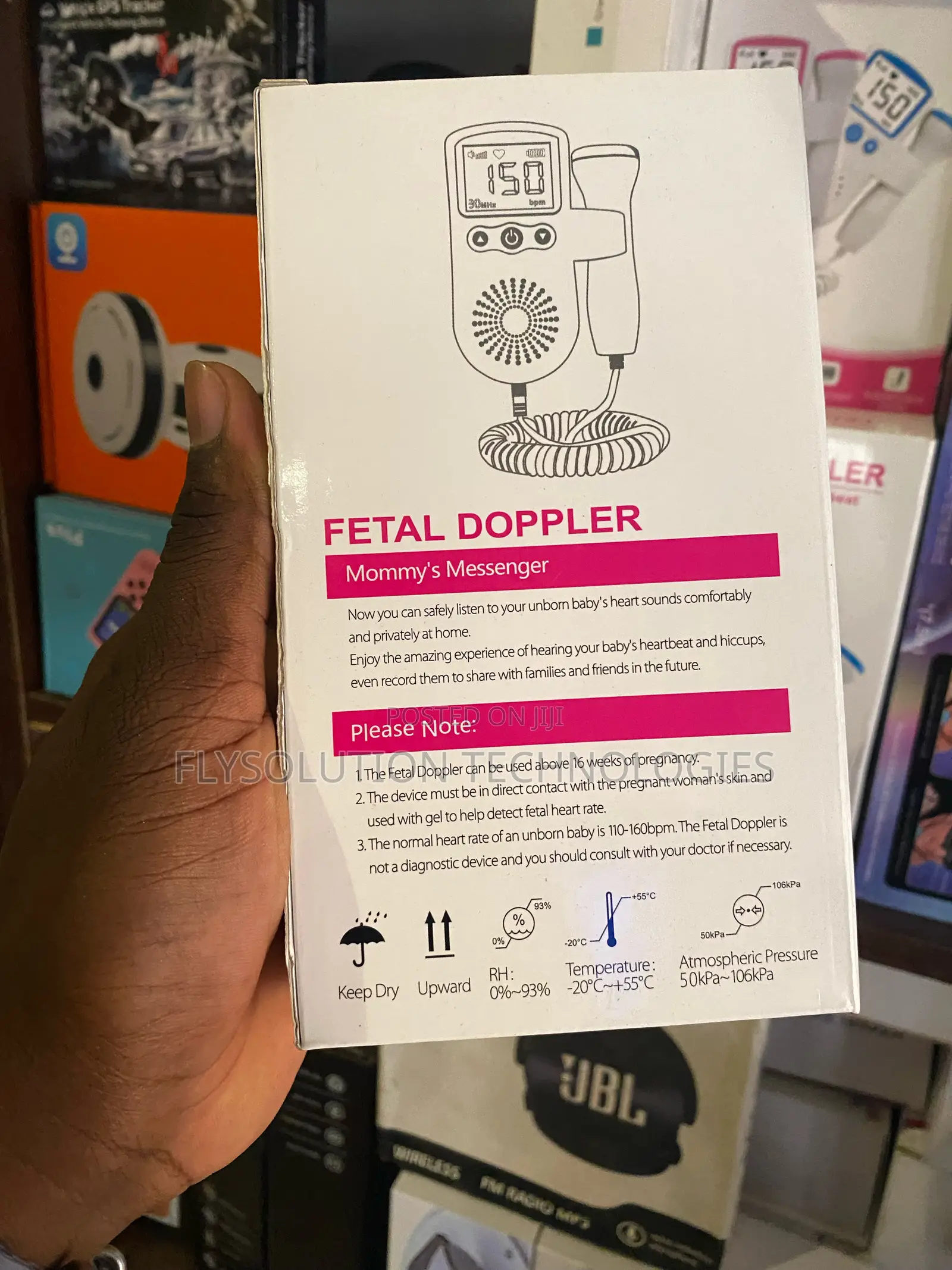 Fetal Doppler JSL-T501 Handheld Device Detect Monitor Pregnancy