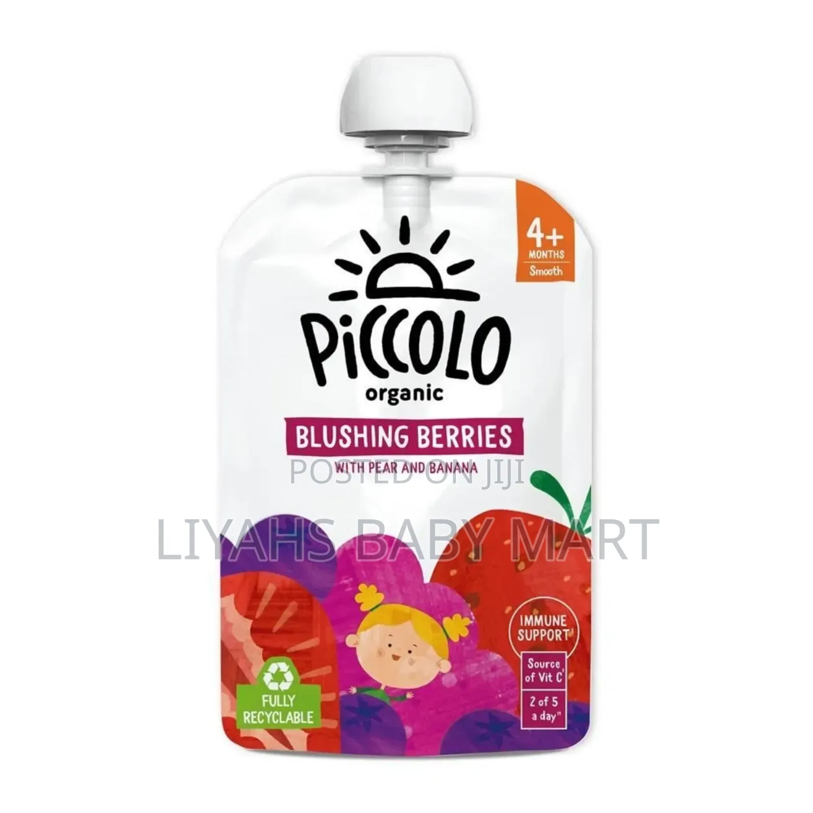 Piccolo Blushing Berries Pear Banana 100g - 5 Pack