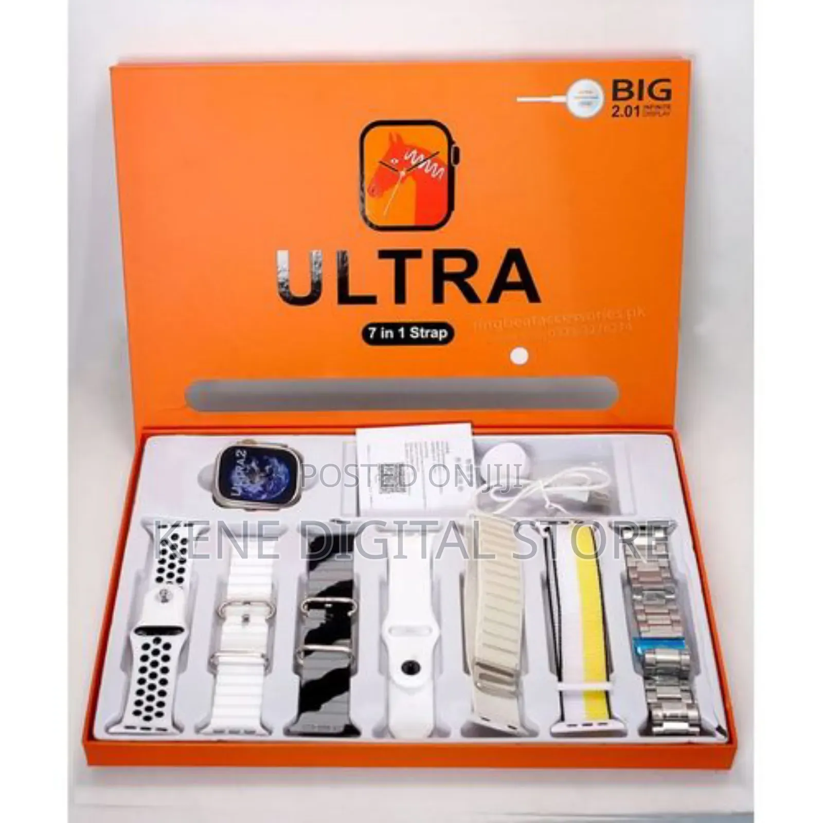 ​Ultra 7in1 Smartwatch Health Tracker 7 Interchangeable Straps